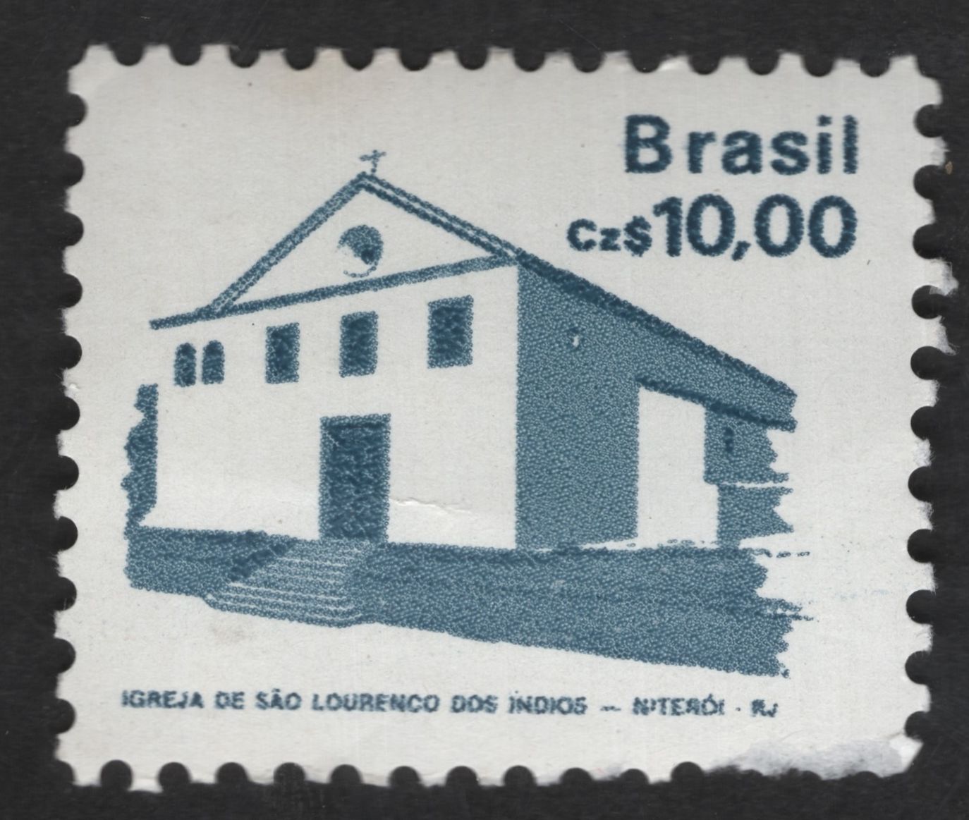 SCG12912 - Brazil – Igreja de São Lourenço dos Índios, Niterói Historic Church Stamp (Cr$10,00)