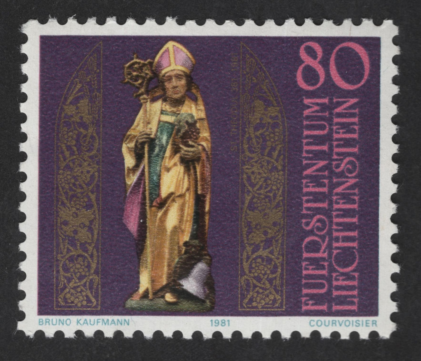 SCG12944 - Liechtenstein 1981 – St. Florin Statue Definitive, 80 Rp
