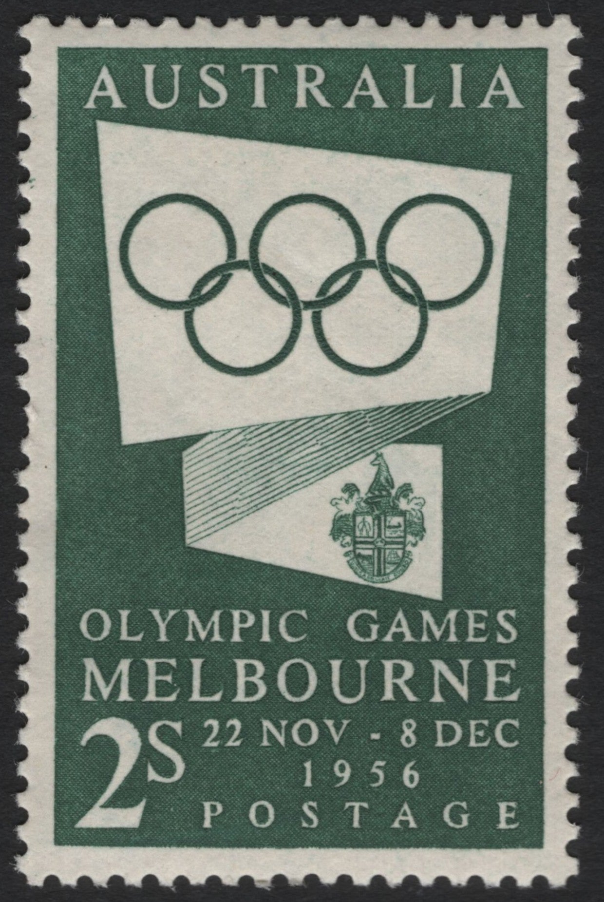 SCG6473 - Australia 1956 Olympic Games – Melbourne Commemorative 2 Shilling Stamp