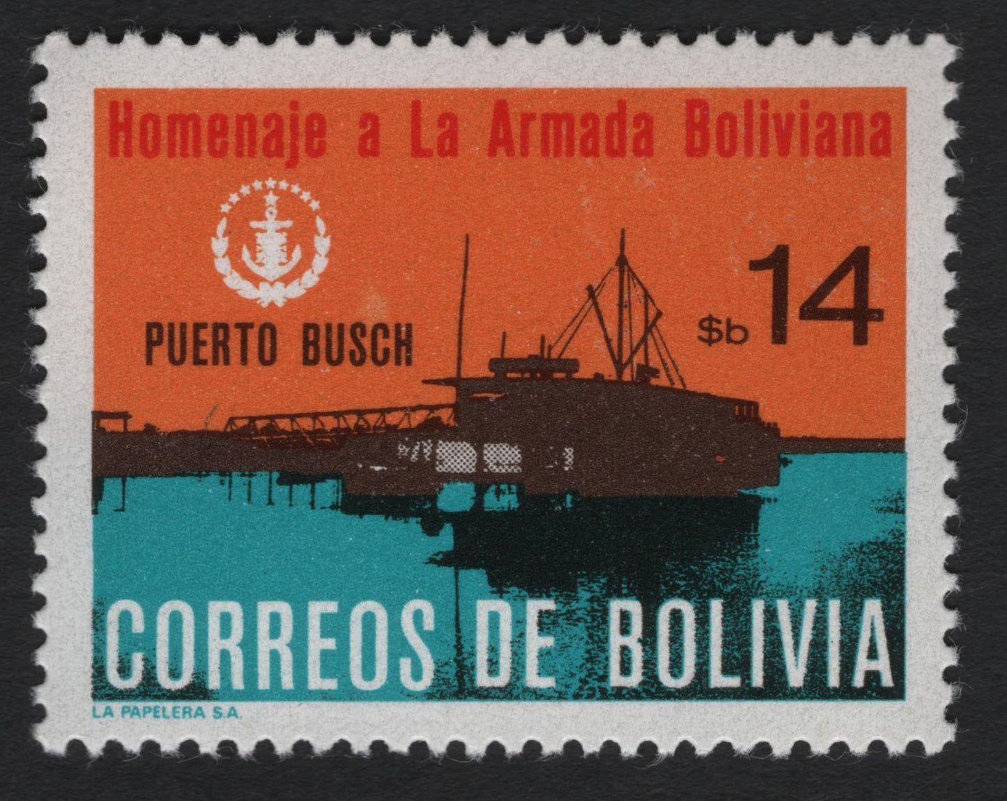 SCG10847 - Homenaje a la Armada Boliviana: Puerto Busch (c.1960s) – 14 $B