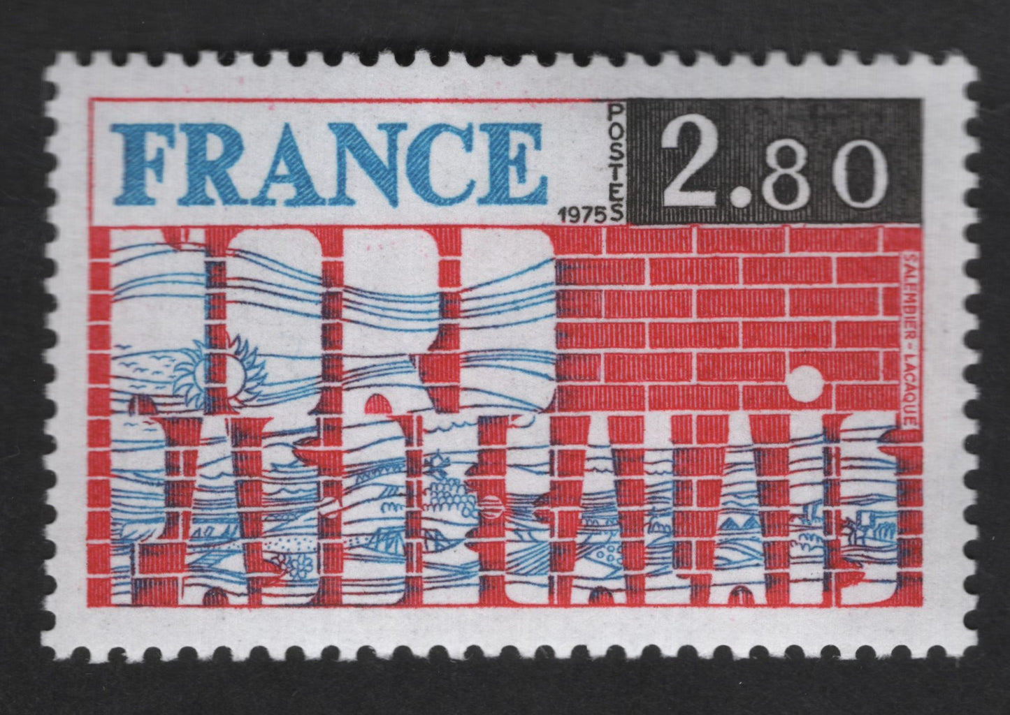 SCG12950 - France 1975 – Modern Bridge & Landscape Design 2.80F Stamp