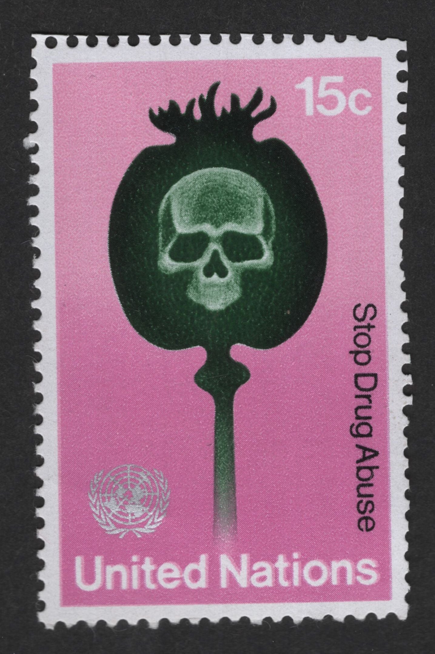 SCG12935 - United Nations 15c “Stop Drug Abuse” Anti-Drug Campaign Stamp