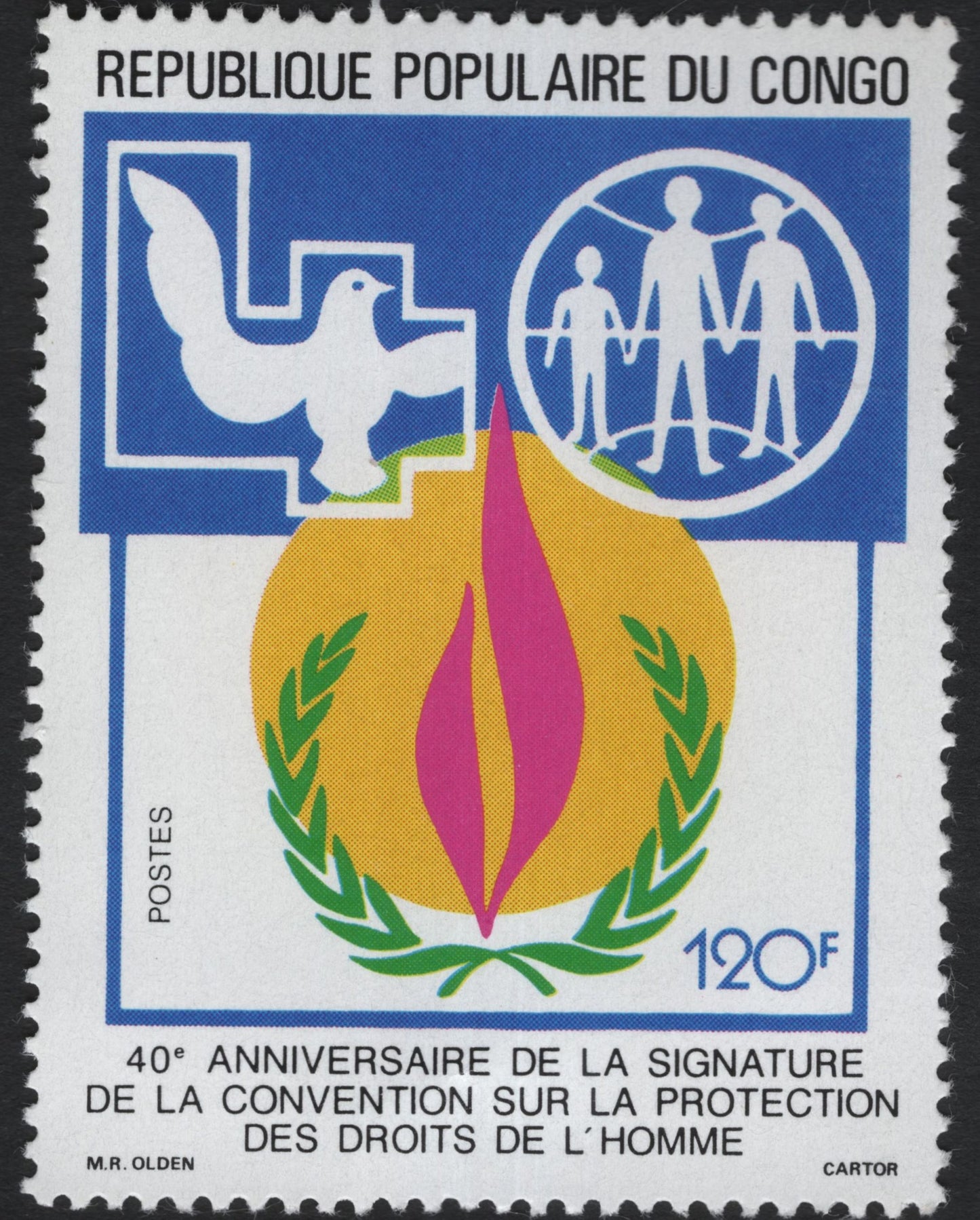 SCG10325 - Congo 1980 – 40th Anniversary of the Human Rights Convention, Peace & Human Dignity Pair (120F & 350F)