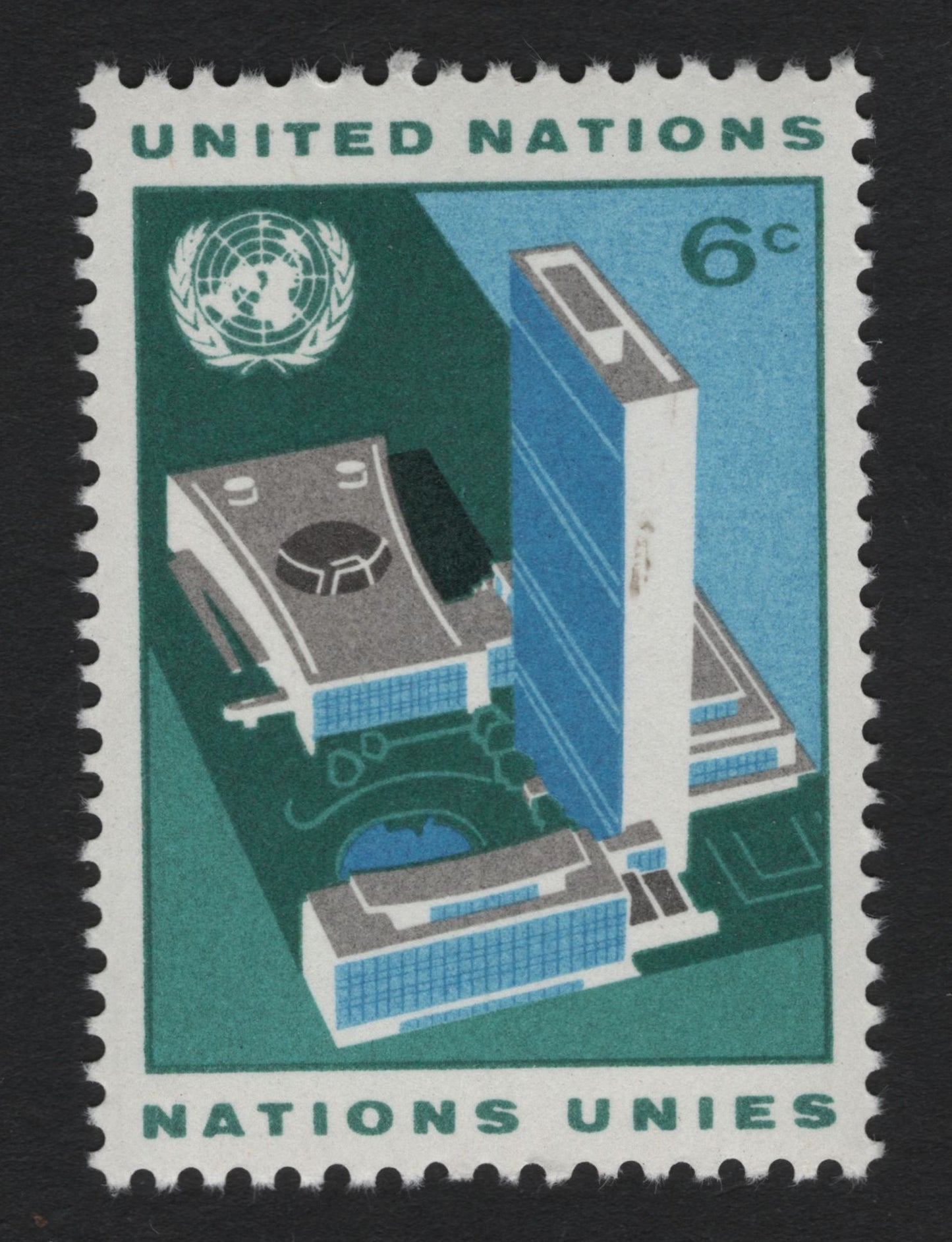 SCG6518 - United Nations Headquarters – 6¢ Issue (United States, 1957)