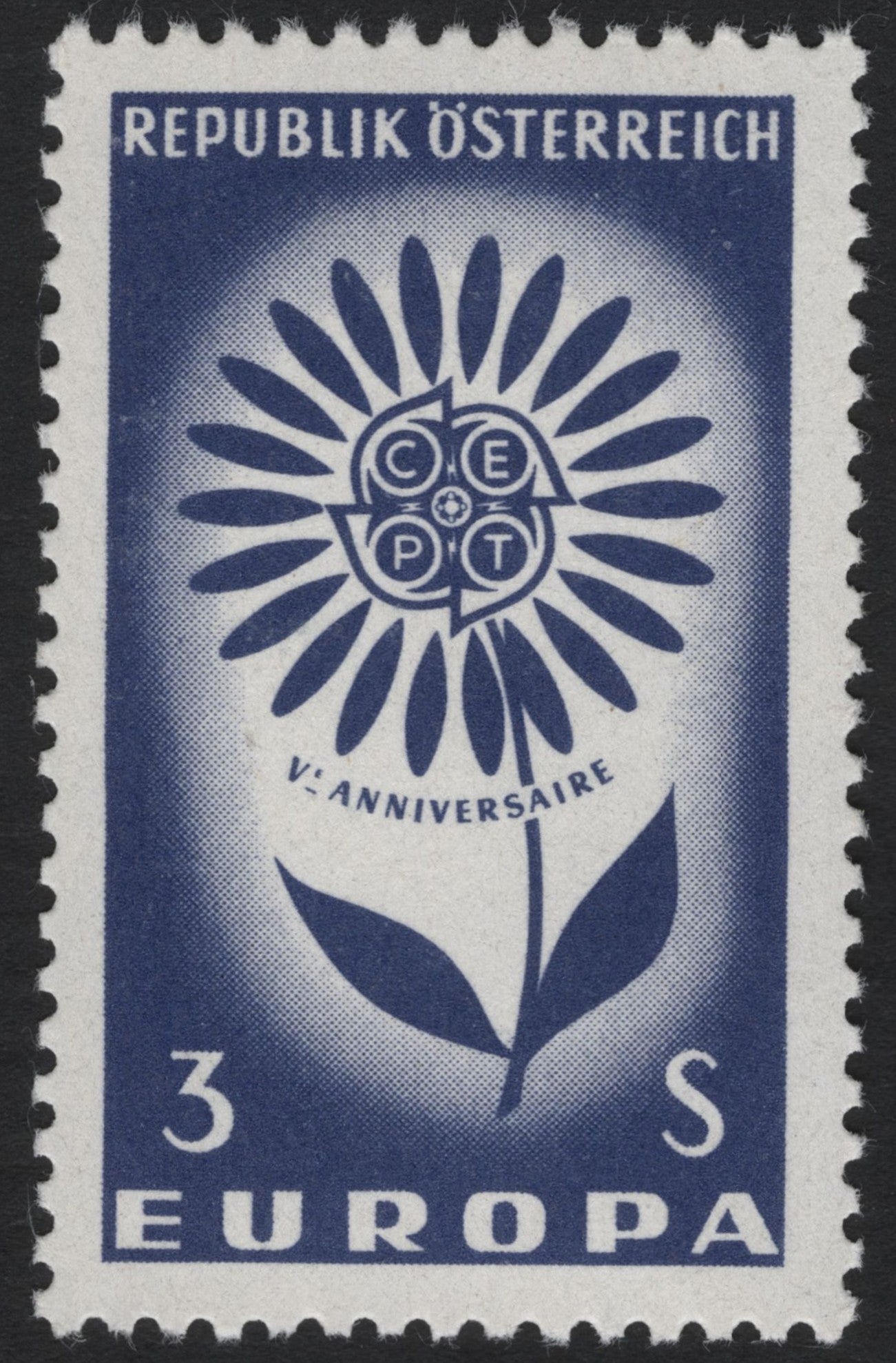 SCG7187 - 🇦🇹 Austria 1965 – Europa CEPT 5th Anniversary (3 Schilling)