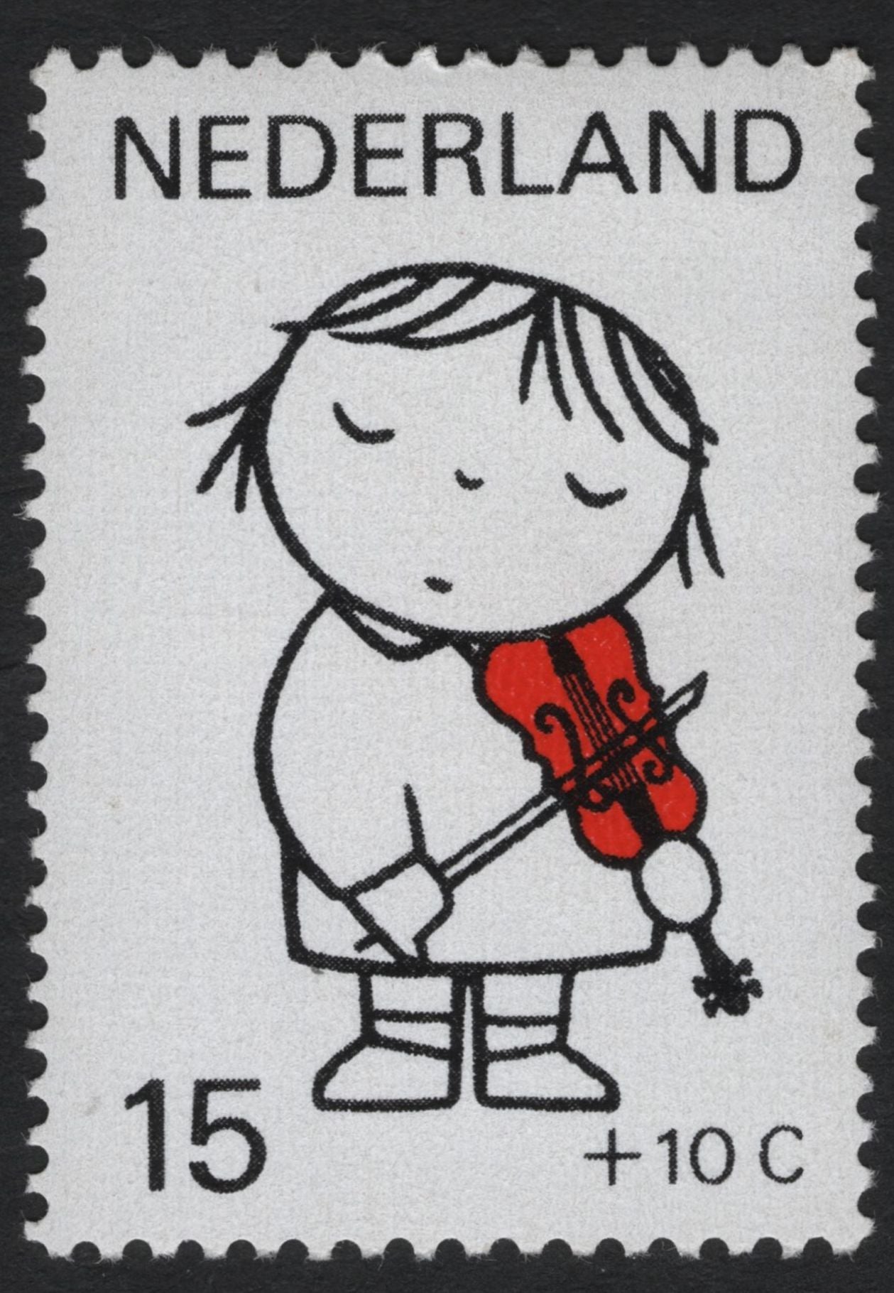 SCG10035 - Netherlands 1970 Children’s Music Semi-Postal Set – Recorder, Drummer & Violinist
