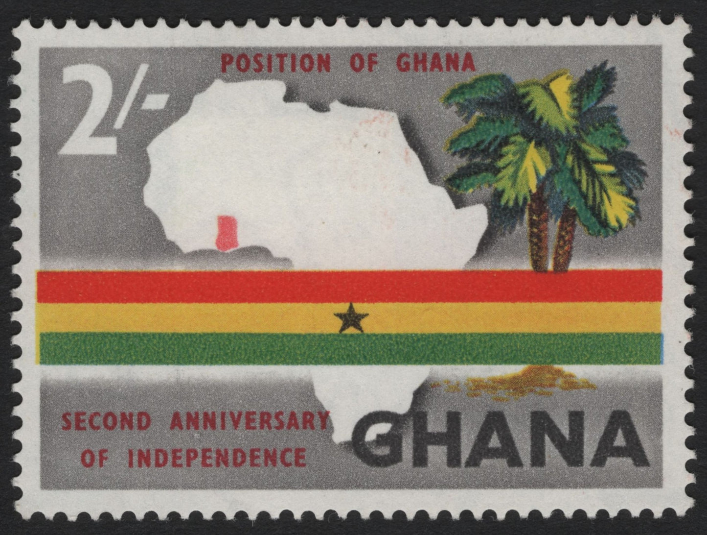 SCG6858 - Ghana – 2 Shillings, 1959 – Second Anniversary of Independence
