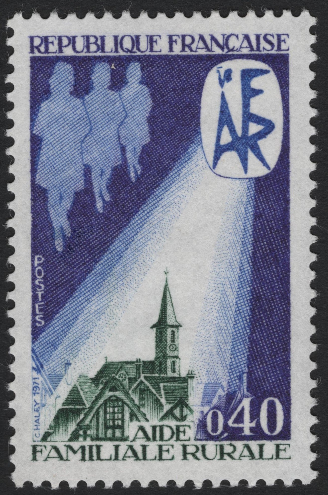 SCG10552 - π«π· France 1971 β Rural Family Aid (Aide Familiale Rurale) β 0.40fr Commemorative