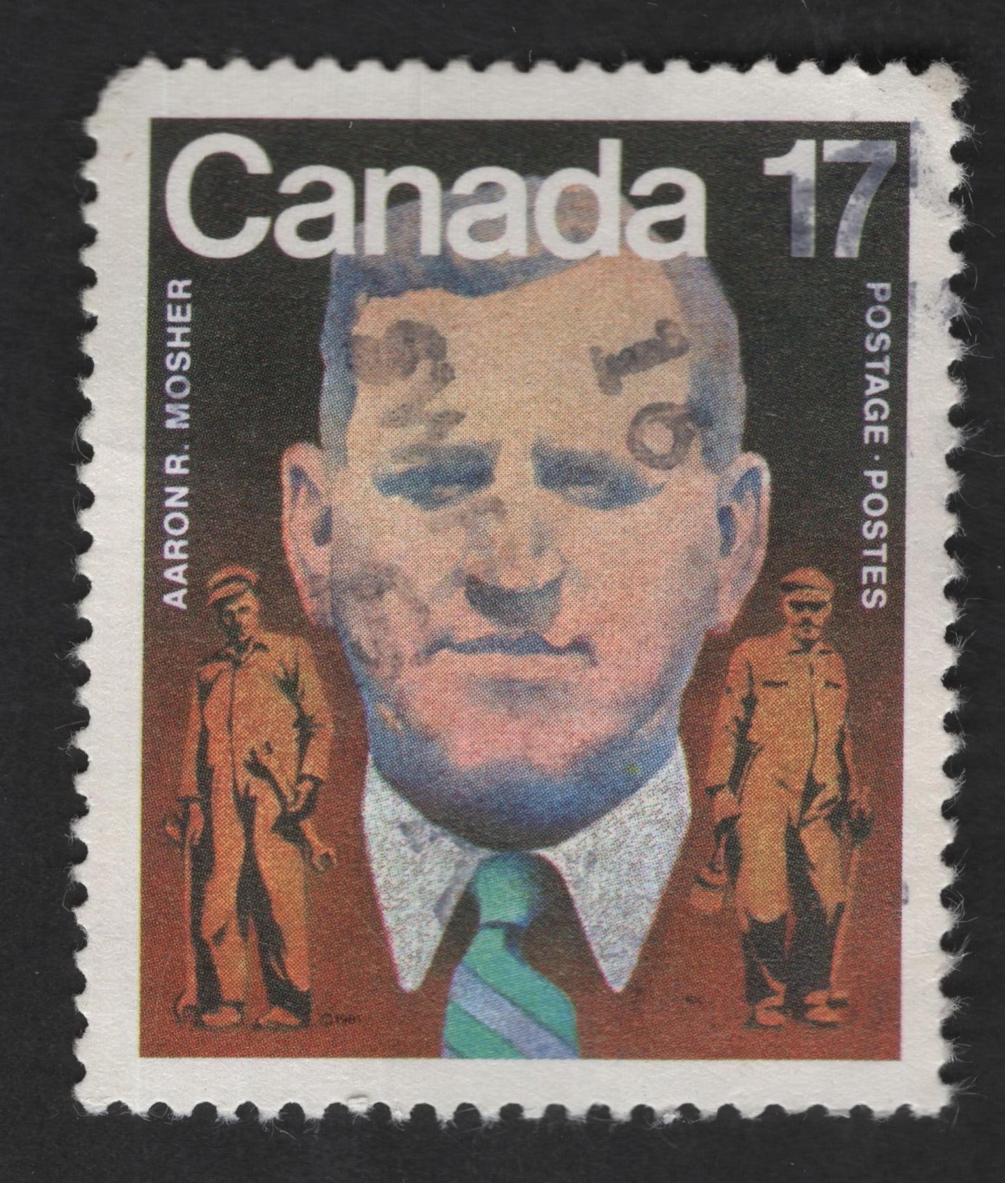 SCG12884 - Canada 17¢ Aaron R. Mosher – Canadian Postal Leadership Commemorative