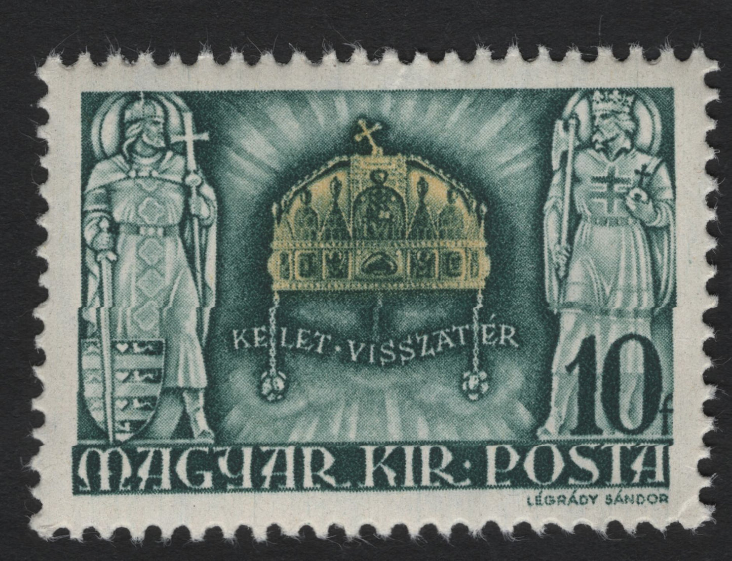 SCG6492 - Hungary 1941 “Return to the East” Stamp – Crown of Saint Stephen