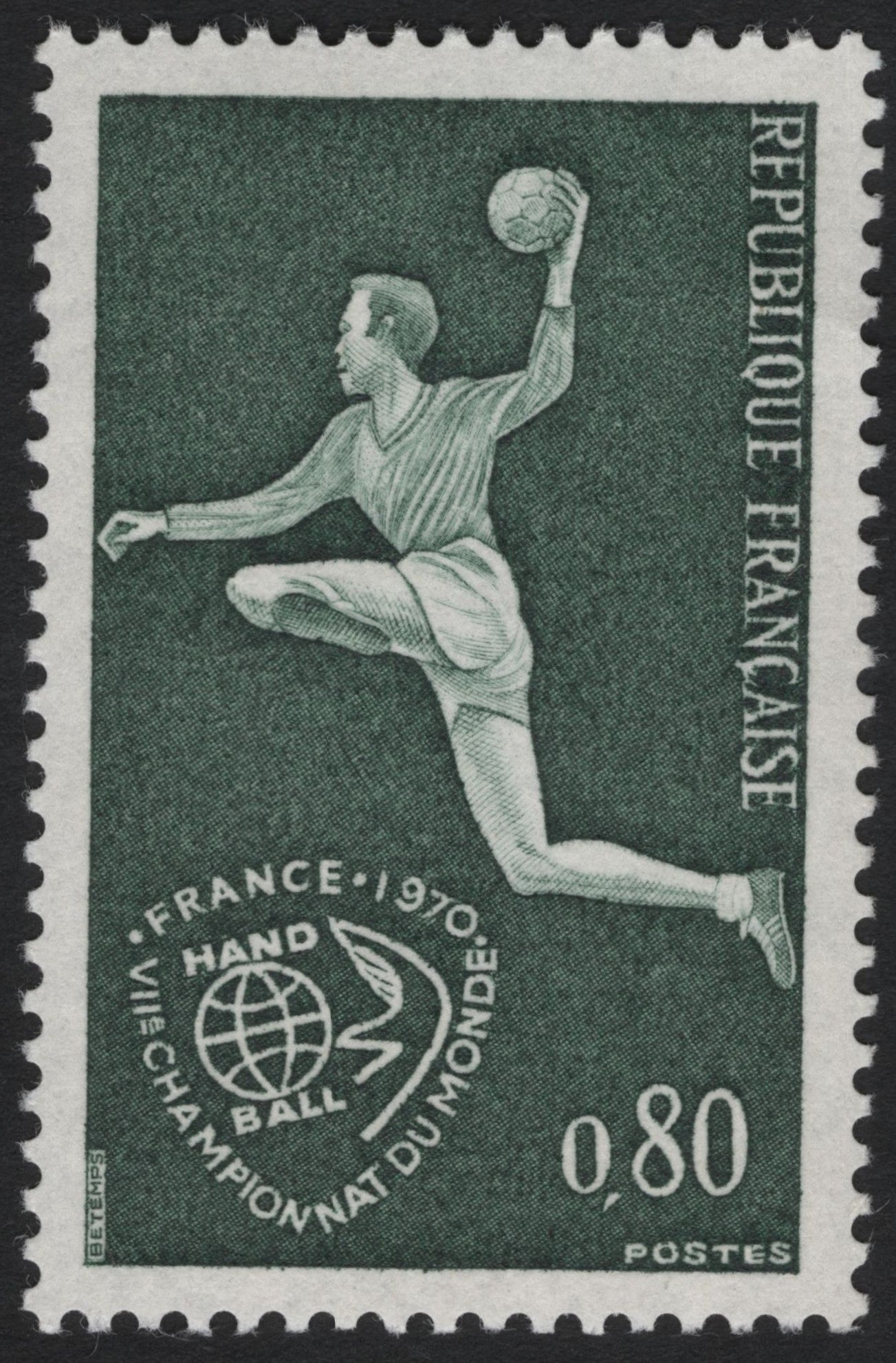 SCG10299 - France 1970 – VII Handball World Championship (0.80 Fr)