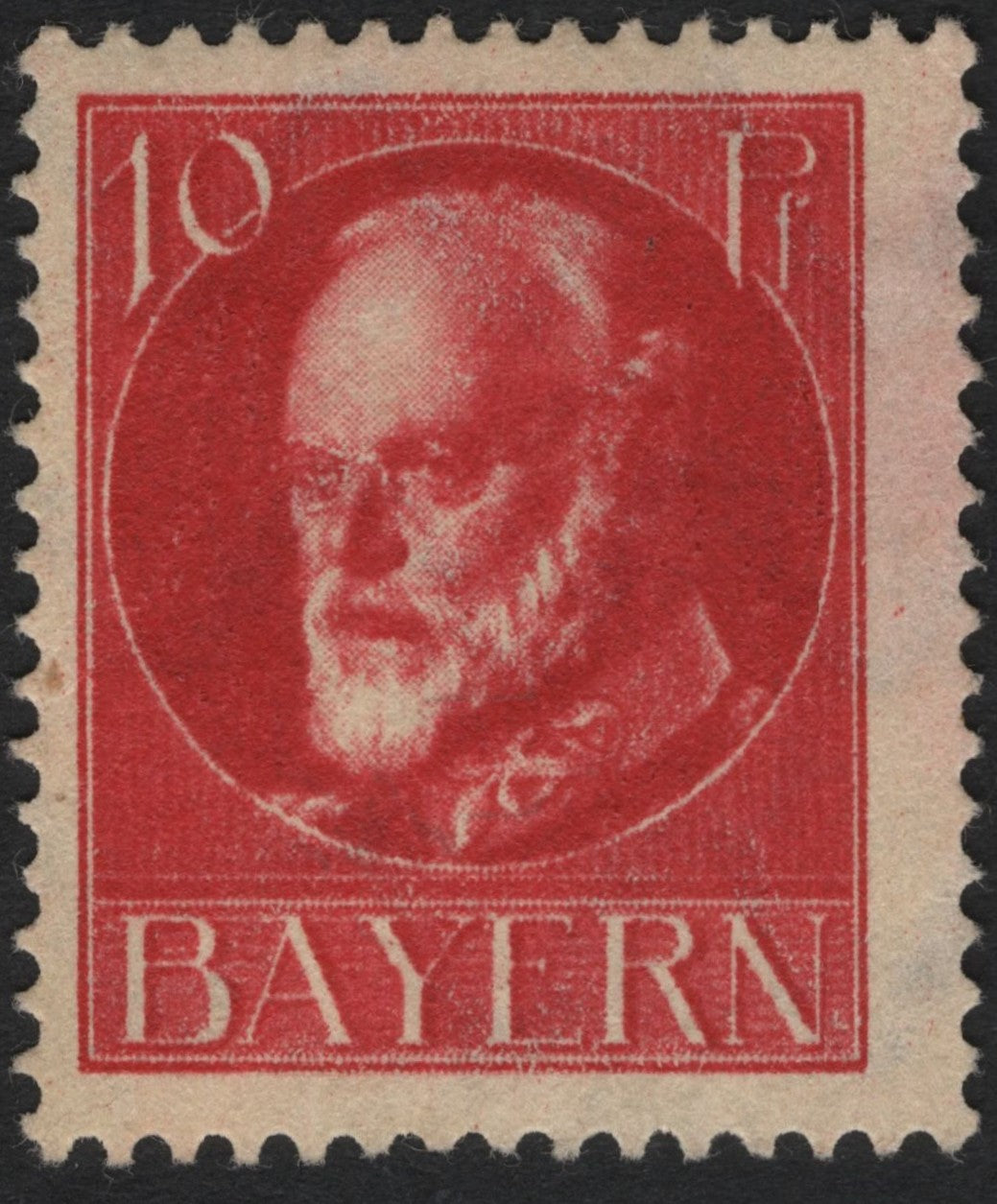 SCG10873 - Germany (Bavaria) – 1914 King Ludwig III 10 Pf Red