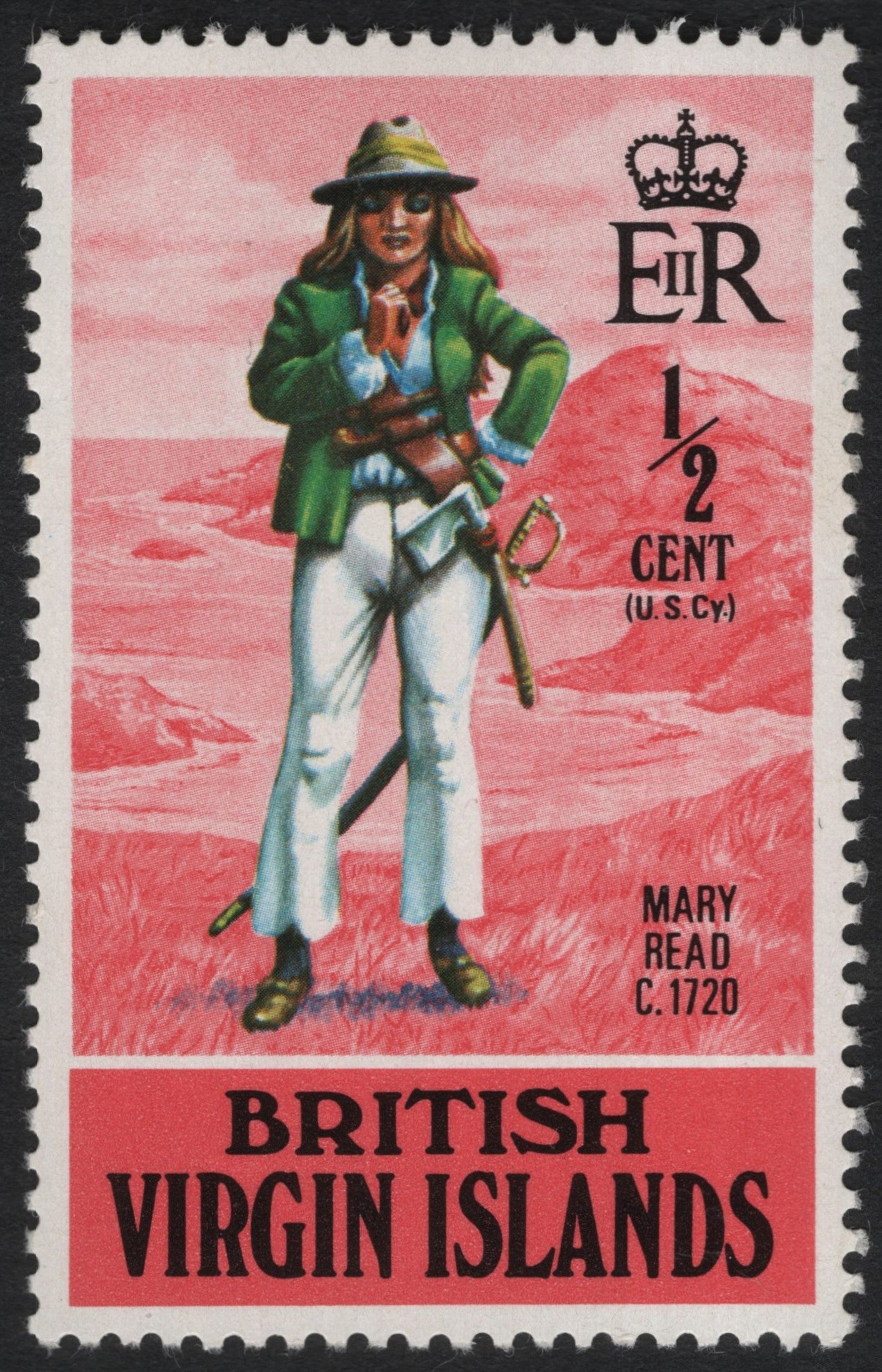 SCG9962 - British Virgin Islands ½c Mary Read, c.1720 – Pirate Legend Issue