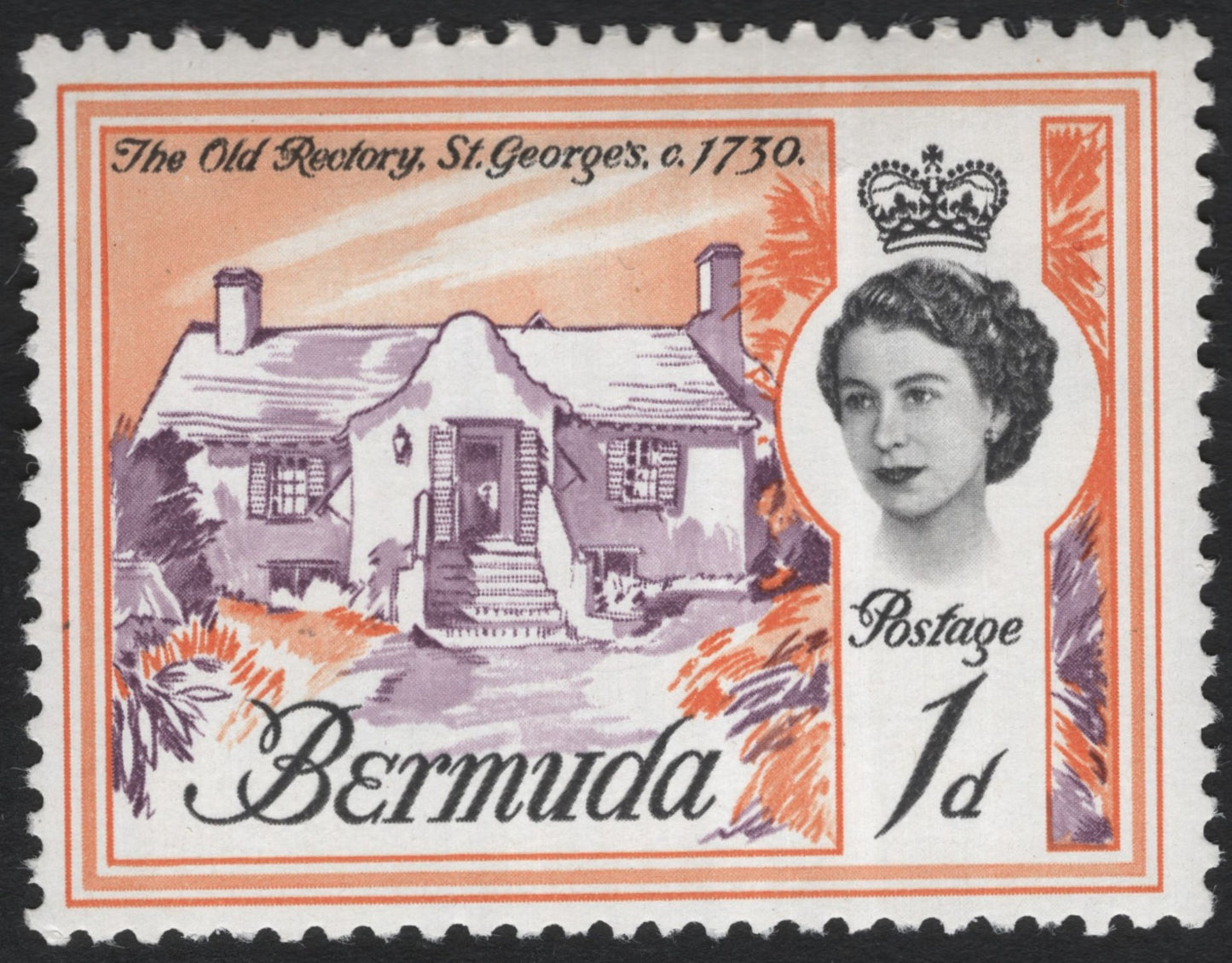 SCG9980 - Bermuda 1d – The Old Rectory, St. George’s (c.1730) – Queen Elizabeth II Definitive