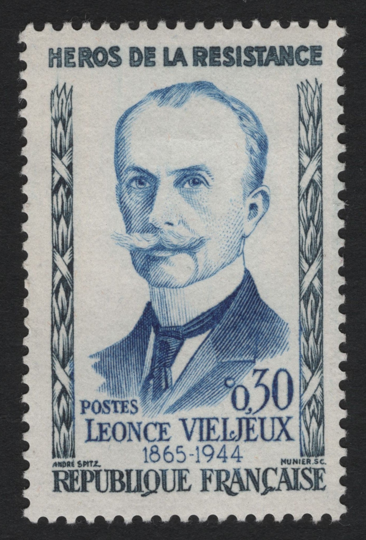 SCG9994 - France 1960 – Léonce Vieljeux, Hero of the Resistance – 0.30 Franc