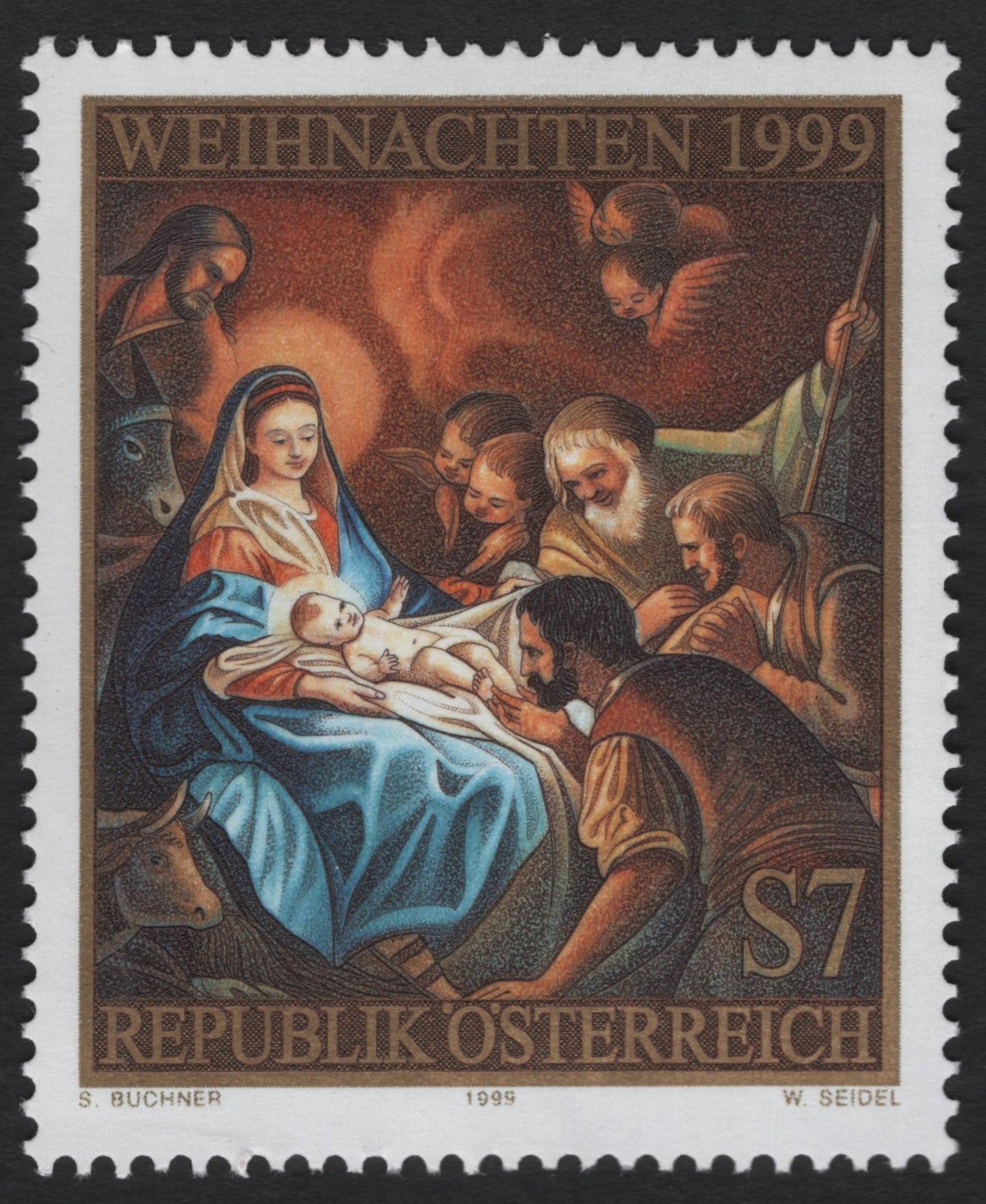 SCG10001 - 🇦🇹 Austria 1999 – “Nativity Scene Christmas Issue” (S7)