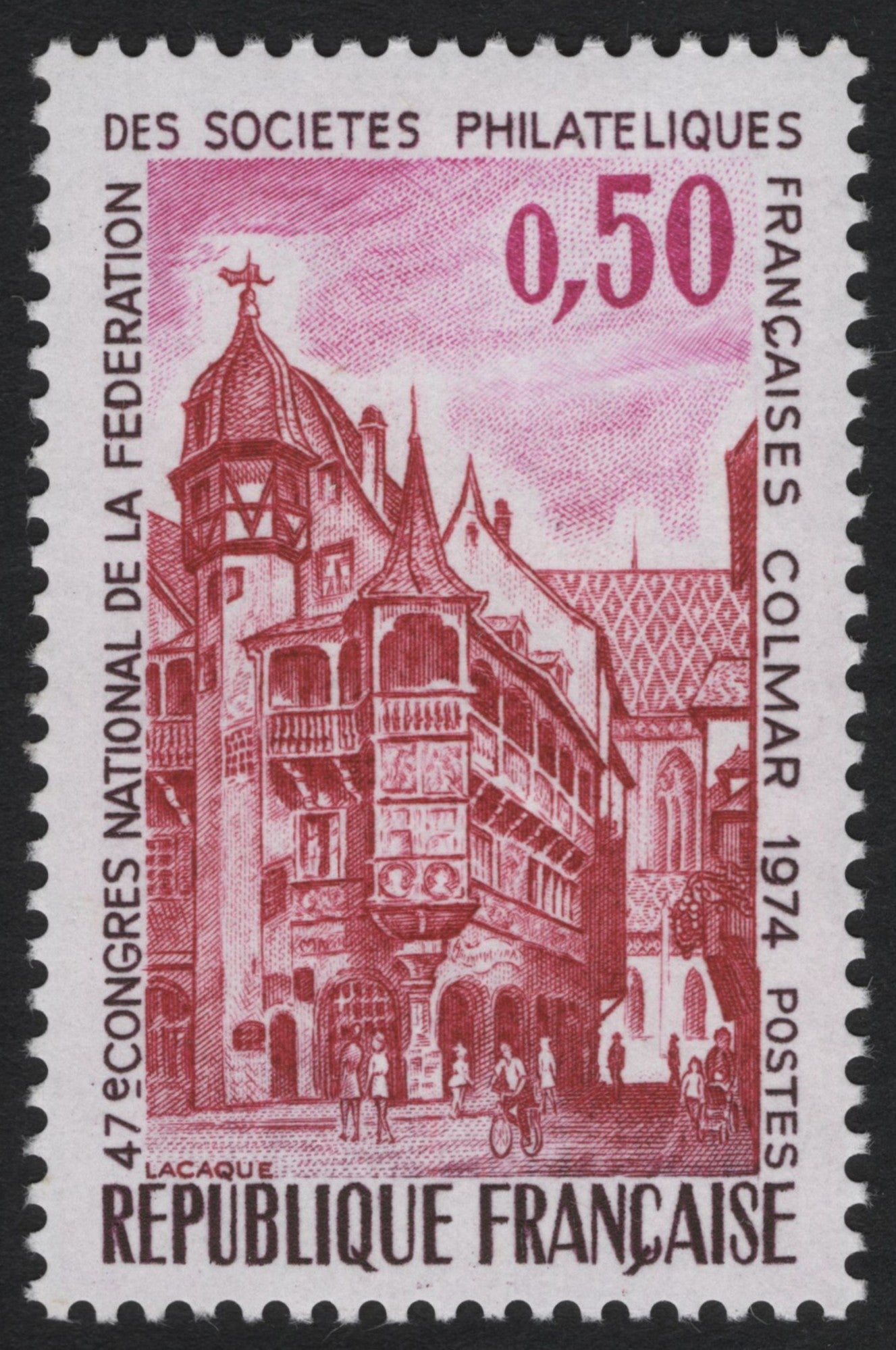 SCG9989 - France 1974 – 47th Philatelic Congress, Colmar “Maison Pfister” 0.50F