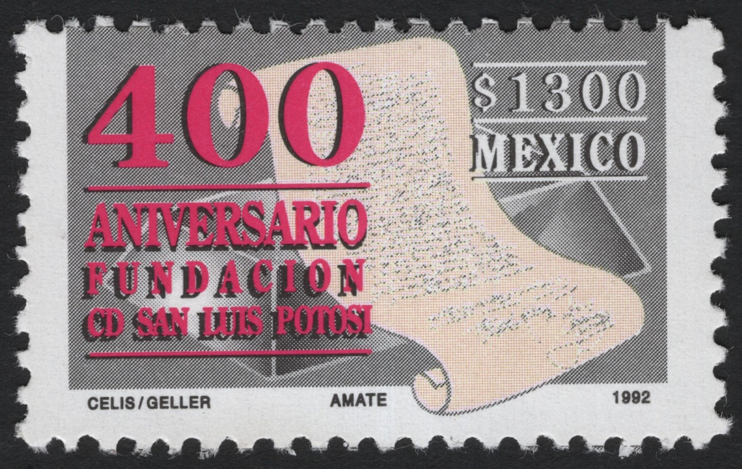 SCG10016 - Mexico 1992 – 400th Anniversary of the Founding of San Luis Potosí – $1300 Commemorative