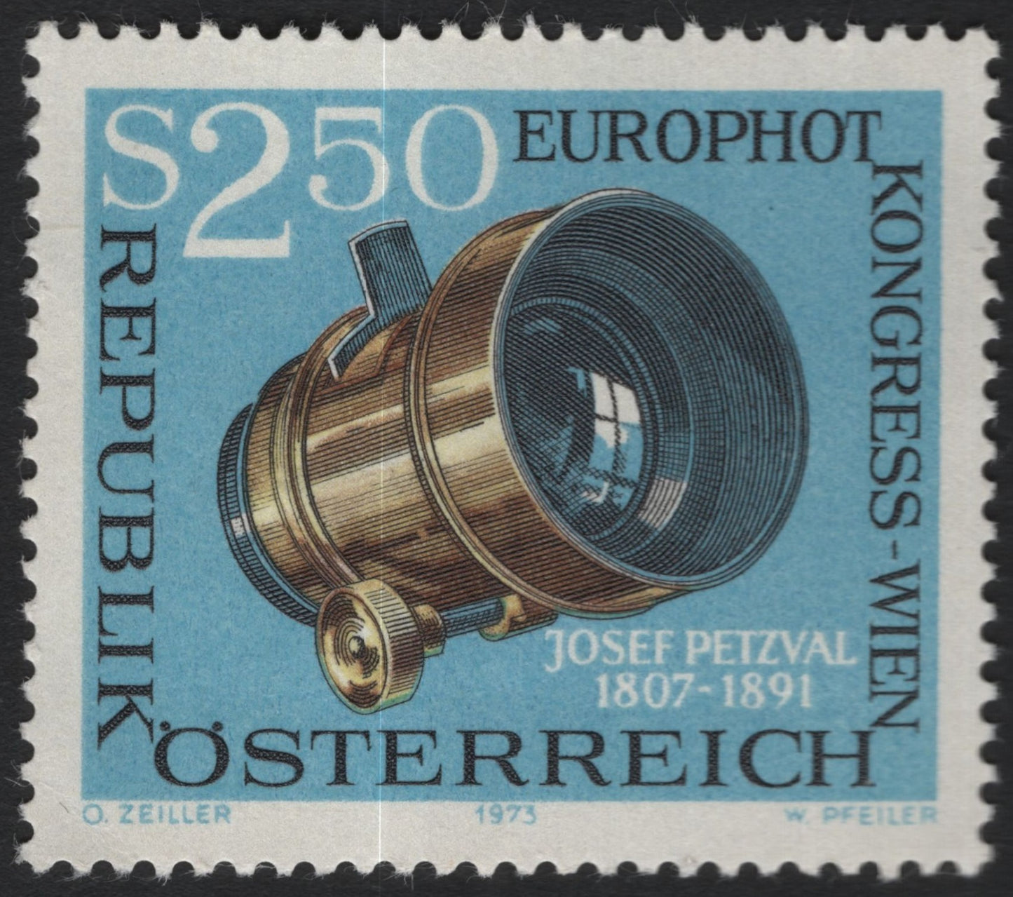 SCG10018 - Austria 1973 – Europhot Congress “Josef Petzval Lens” S2.50