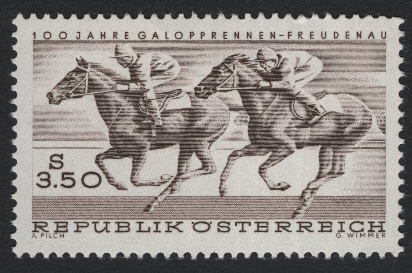 SCG10021 - Austria 1970 100 Jahre Galopprennen Freudenau – S 3.50 Horse Racing Centenary