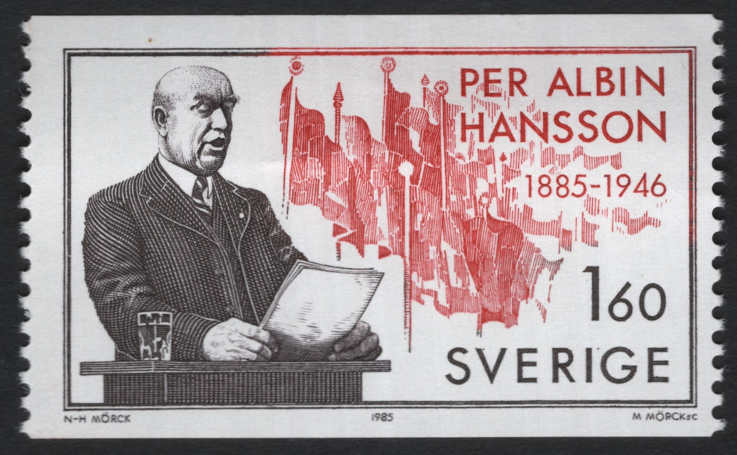 SCG10024 - Sweden 1985 – Per Albin Hansson 1.60 kr Commemorative