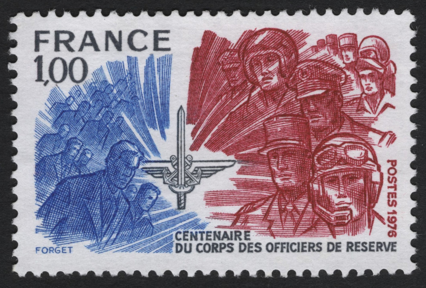 SCG10015 - France 1976 – Centenary of the Reserve Officers Corps – 1.00 Franc