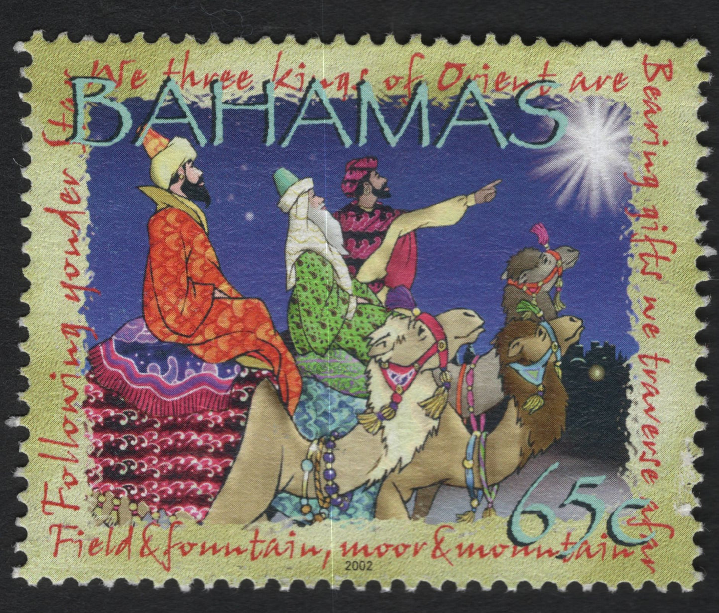 SCG9940 - Bahamas 2002 – “We Three Kings” Christmas 65c
