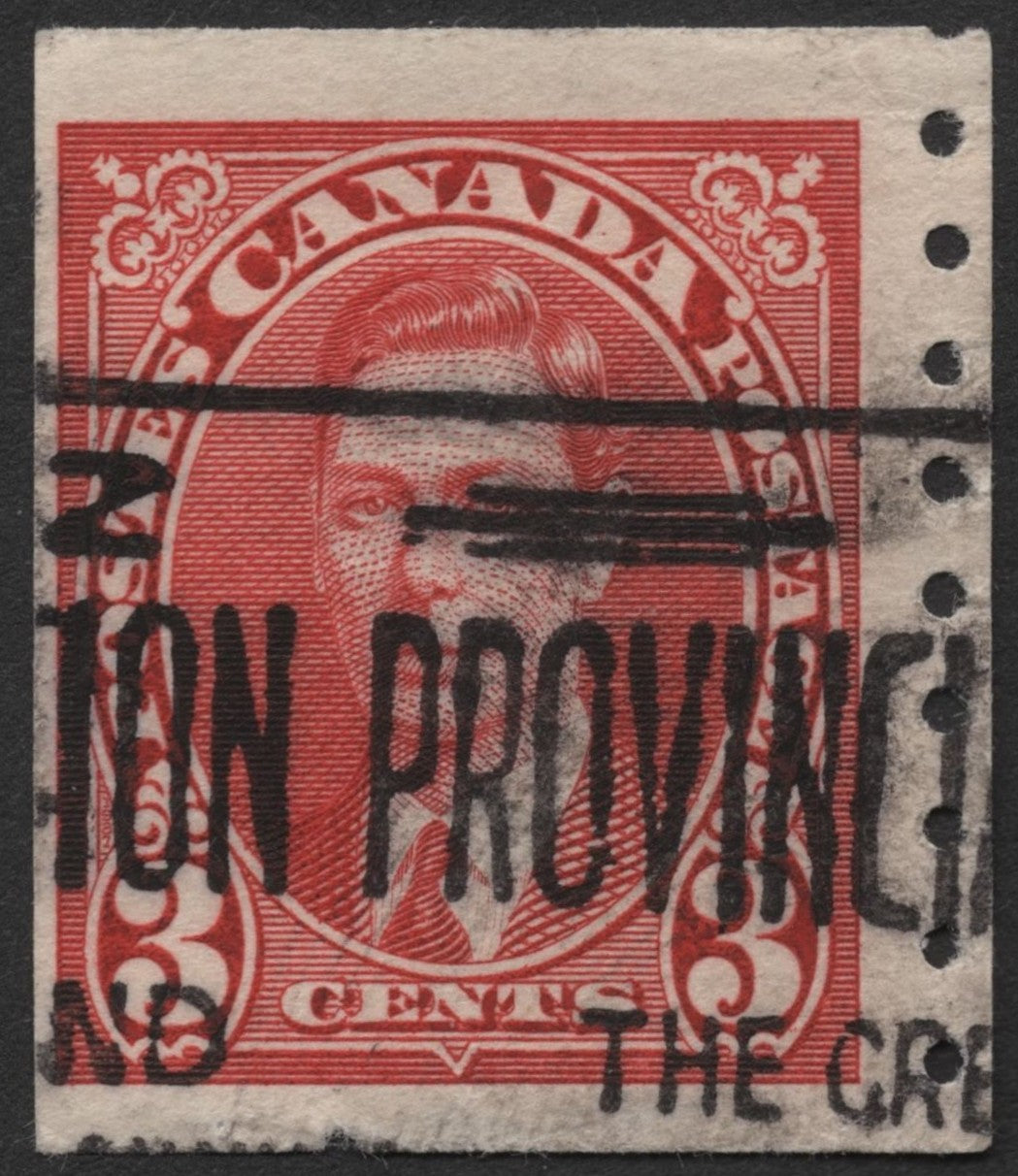 SCG604 - Canada 3 Cents King Edward VIII Used Precanceled Stamp