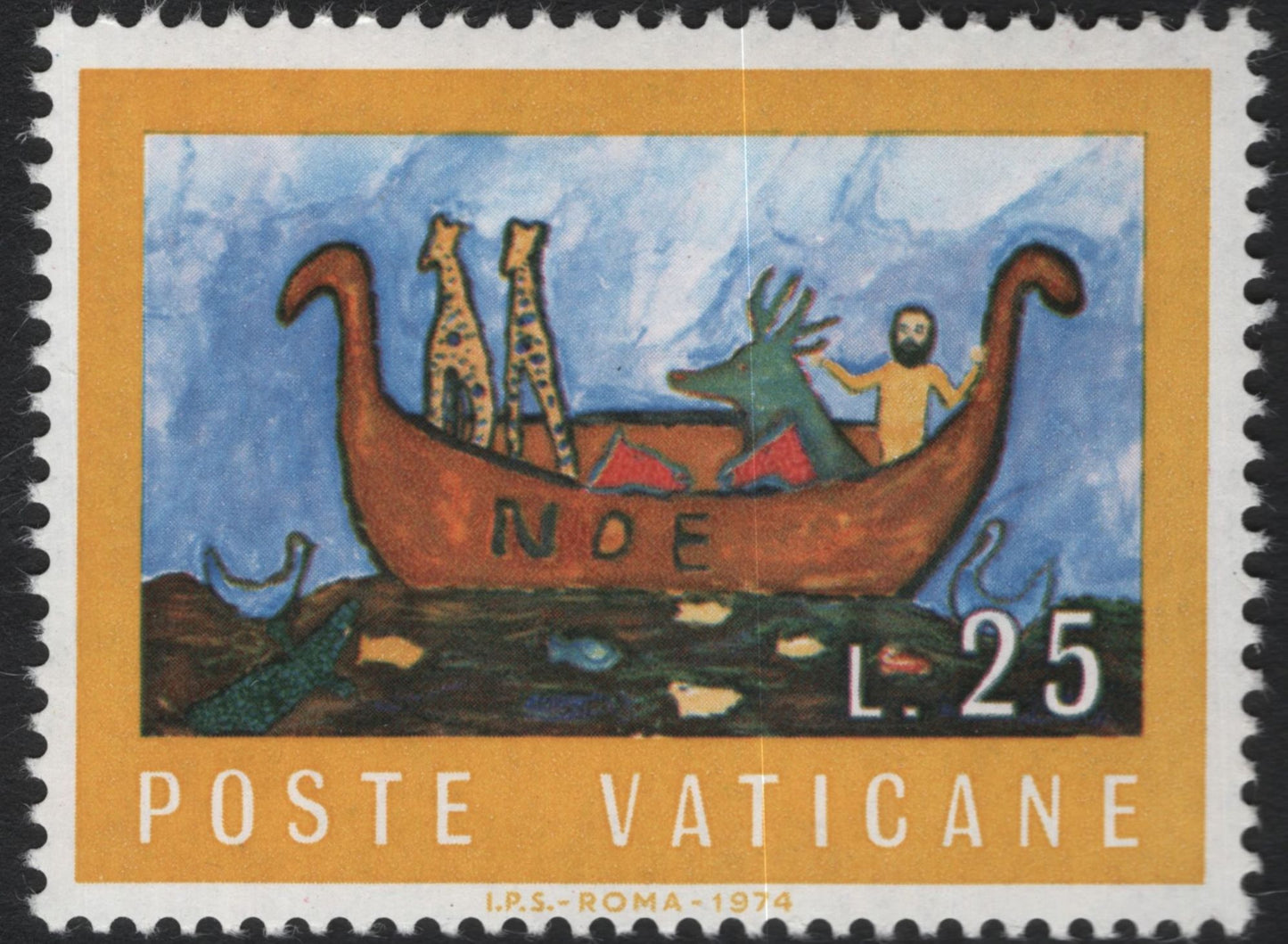 SCG10327 - Vatican City 1974 – “Tu Abres la Mano” Biblical Charity Stamp (L.180)