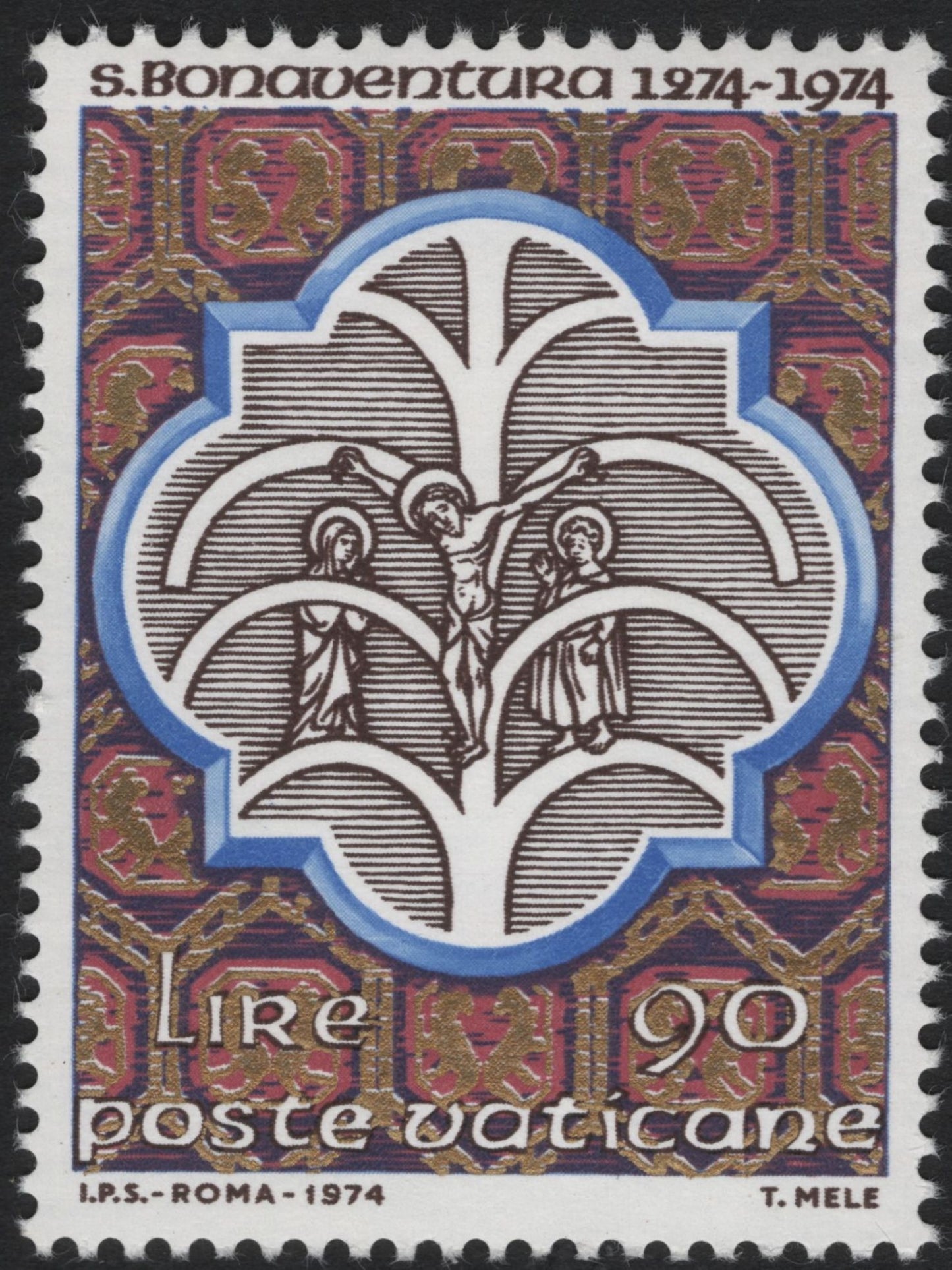 SCG10328 - Vatican City 1974 – St. Bonaventure Commemorative Set (3v)
