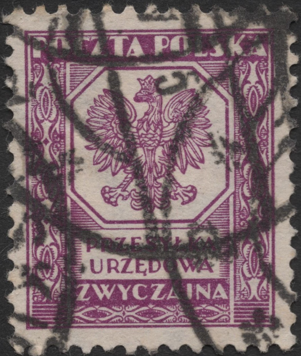 SCG575 - Poland Used Official Stamp – Polish Eagle Emblem (Magenta)