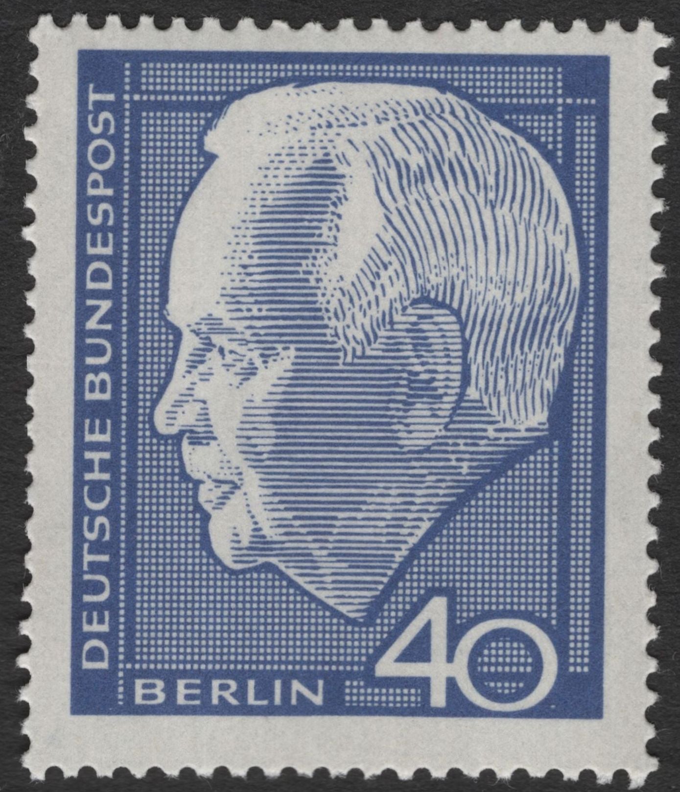 SCG11741 - Germany (Berlin) President Theodor Heuss Definitive Pair – 20pf & 40pf