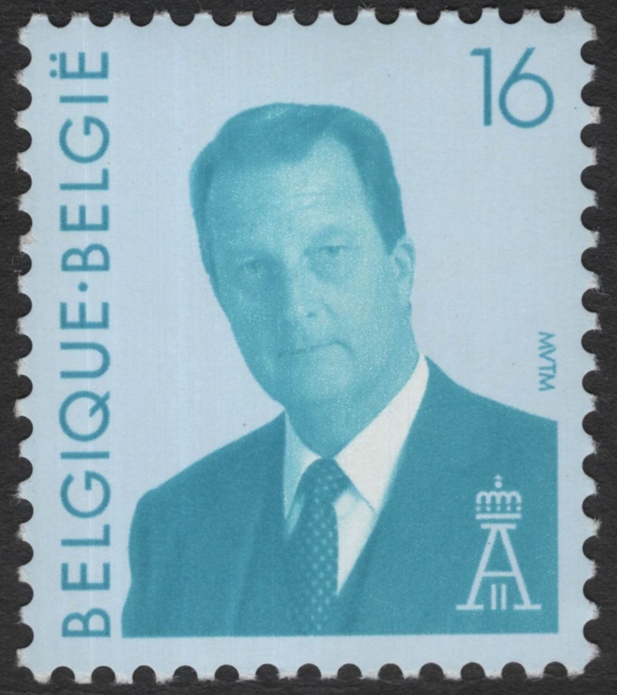 SCG11750 - Belgium King Portrait Definitive Pair – 16 Franc (Color & Monochrome Issue)