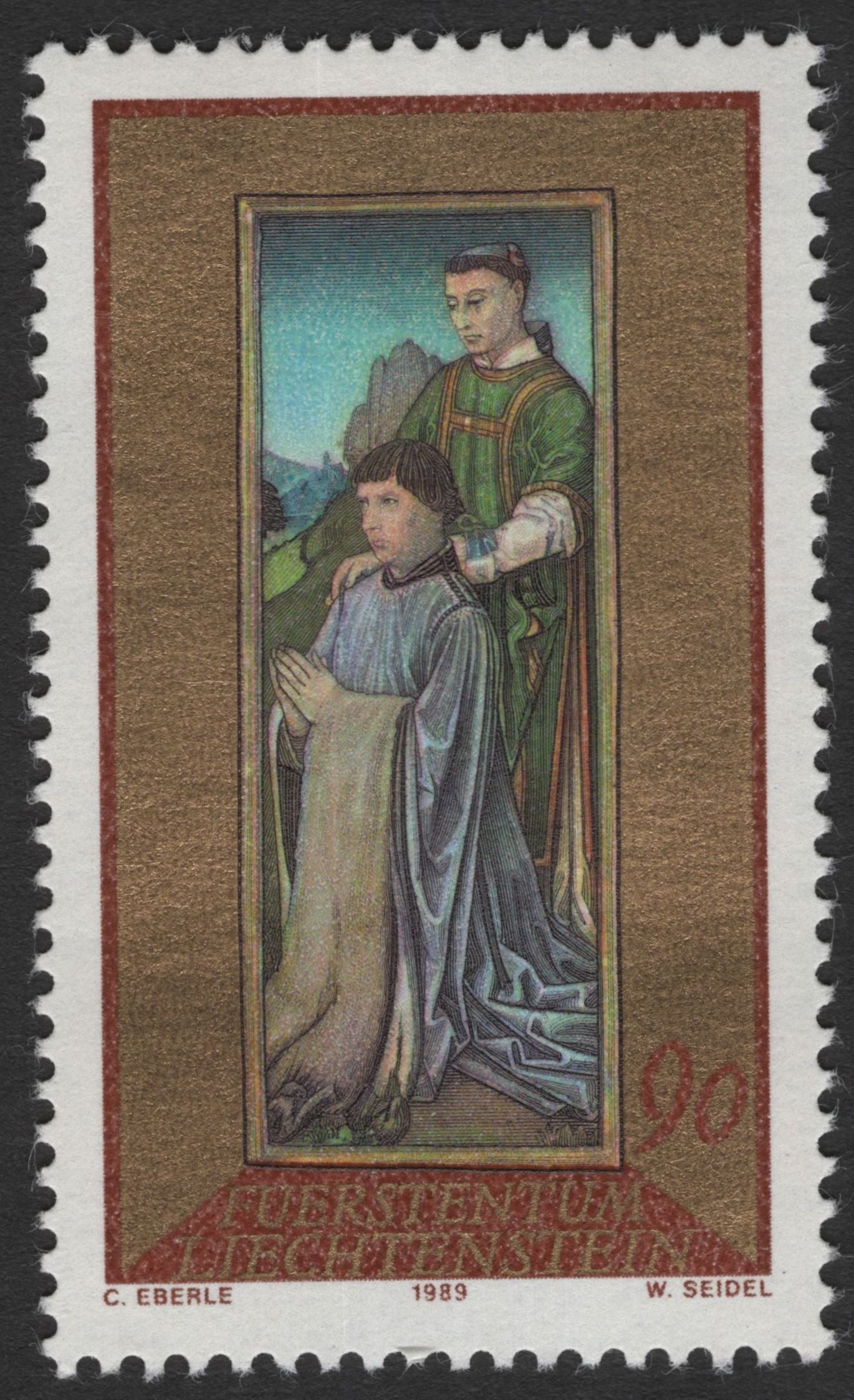 SCG11771 - Liechtenstein 1989 Medieval Religious & Court Scenes Stamps
