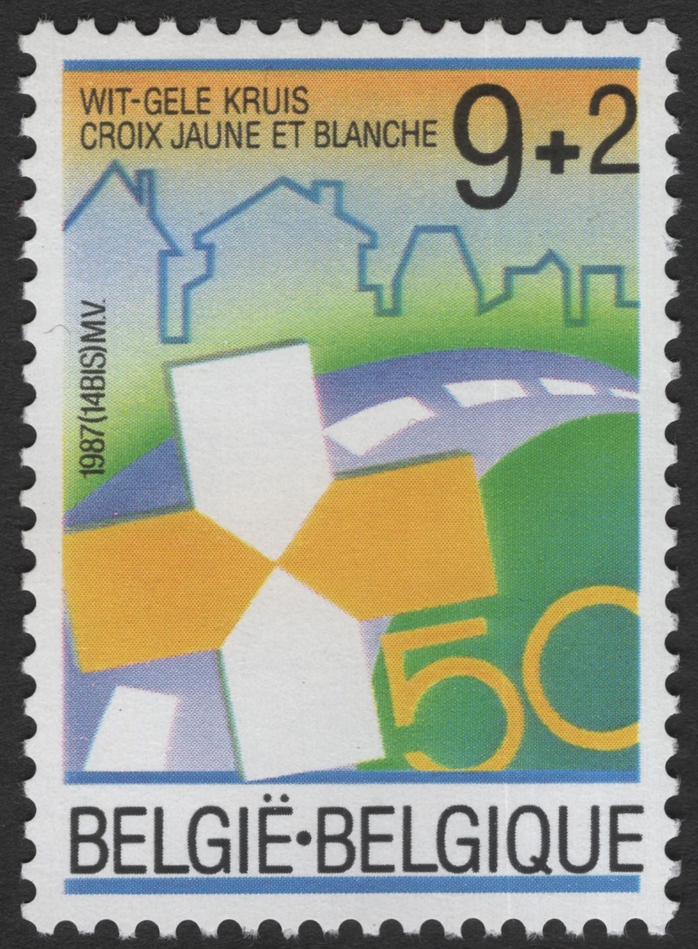 SCG11736 - Belgium 1987 Sports & Charity Semi-Postal Stamp Pair