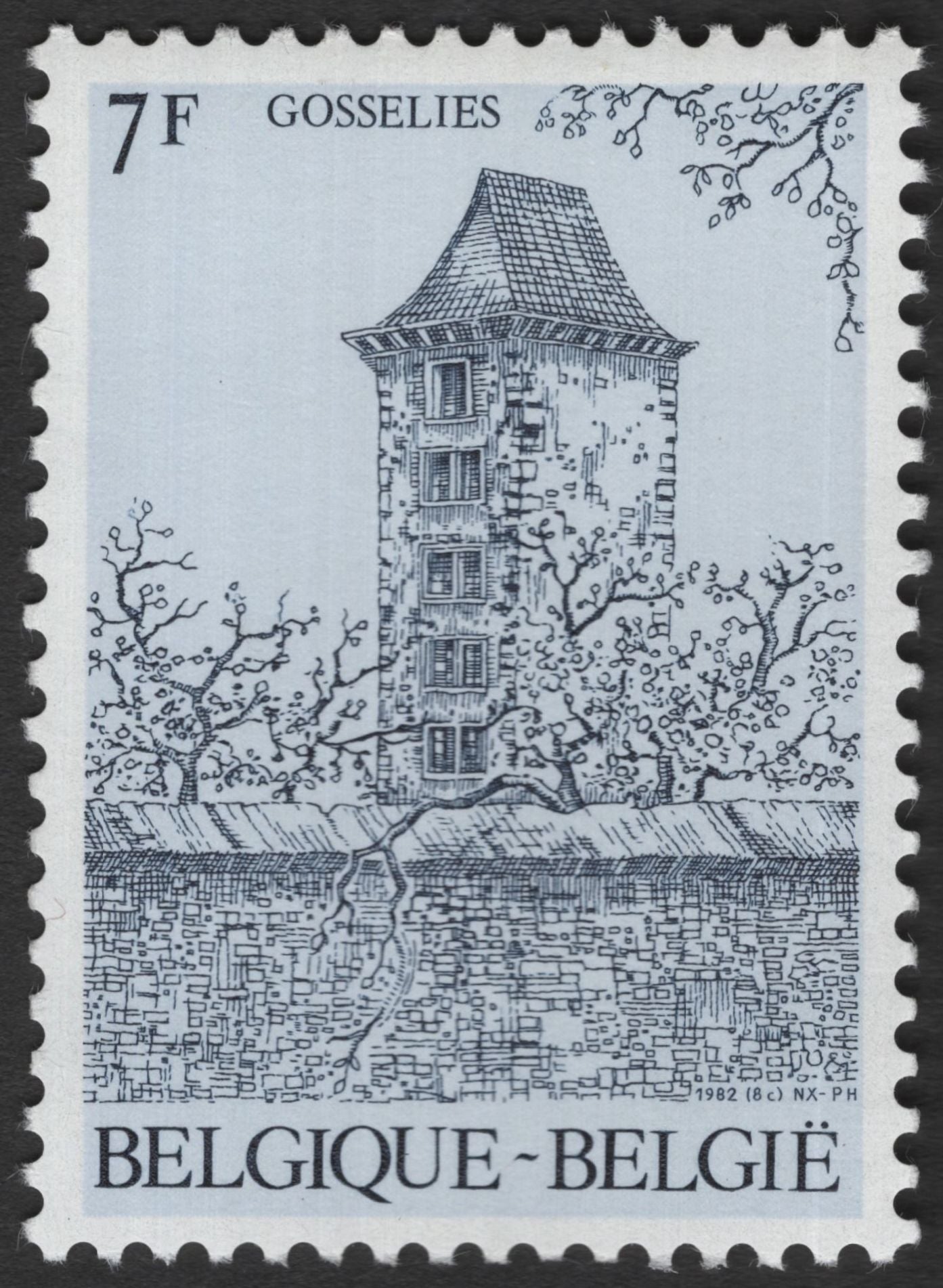 SCG11737 - Belgium 1982 Historic Landmarks Stamp Pair