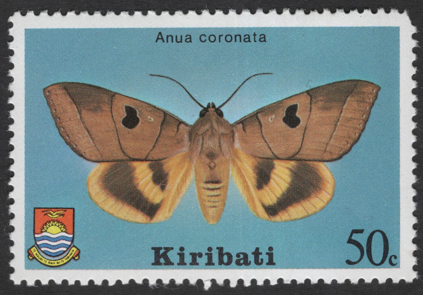 SCG12085 - Kiribati 50c Anua coronata Moth Stamp