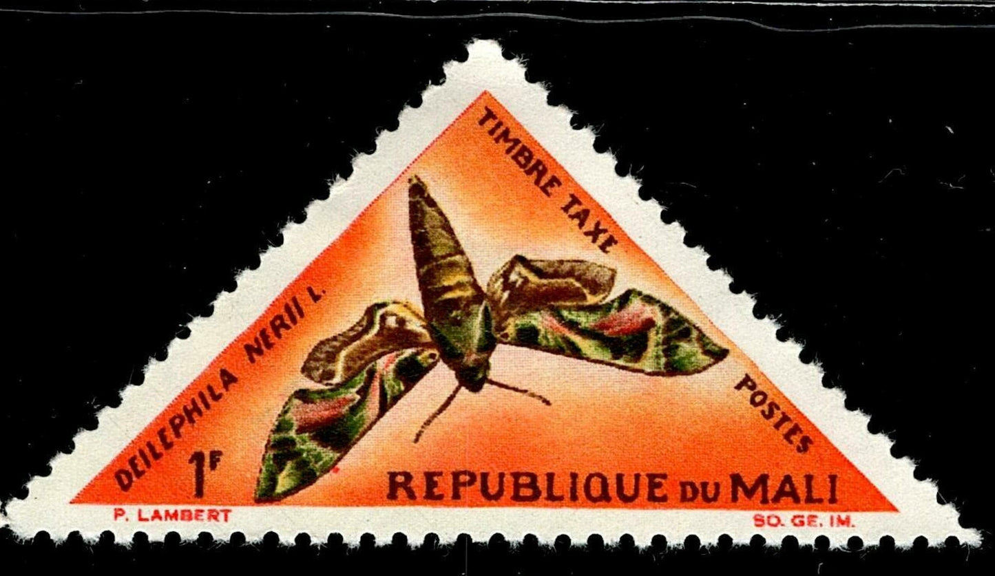 SCG103 Mali Triangular Moth Stamp Set – Timbre Taxe Collection (MLH)