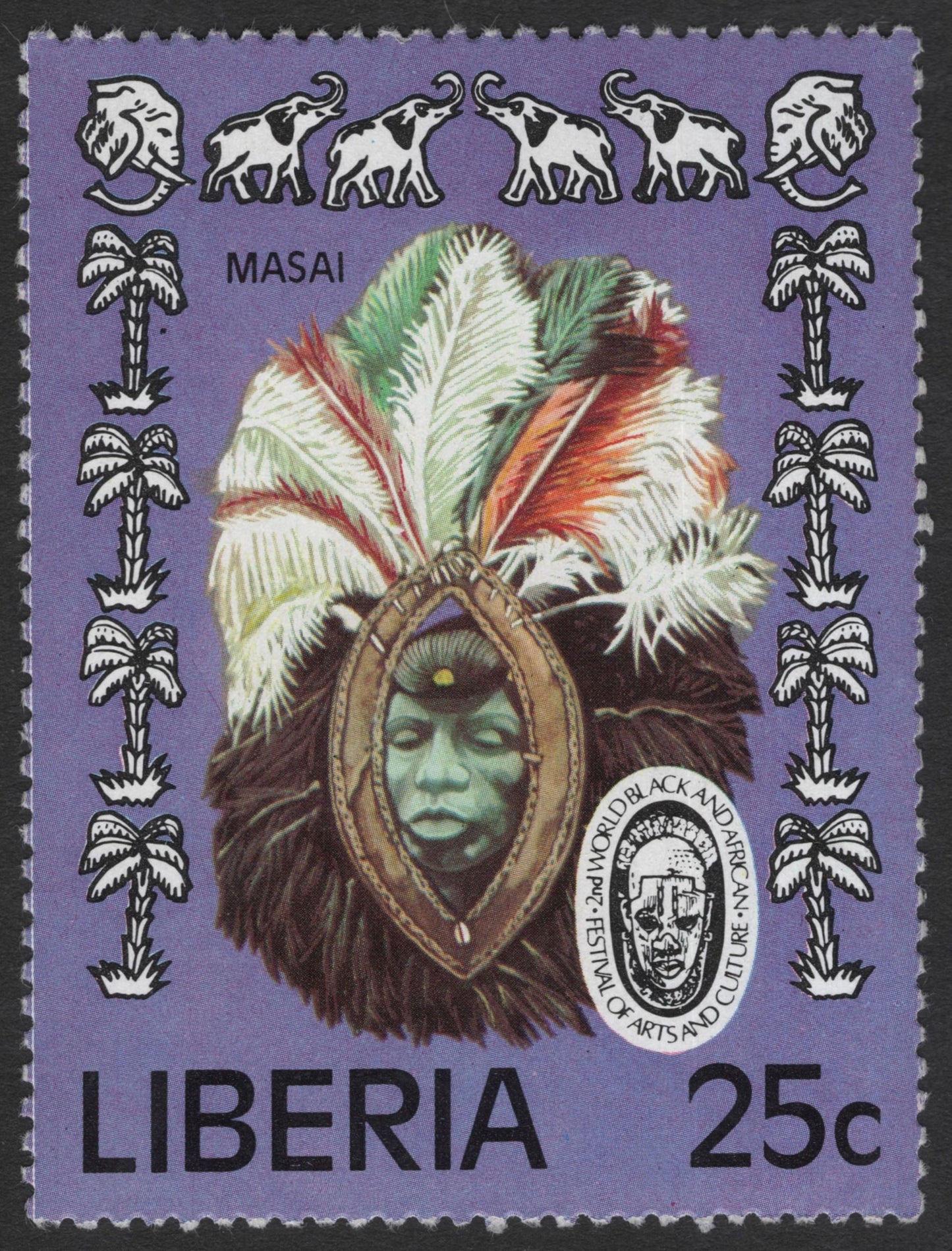 SCG11872 - Liberia Traditional Masks – FESTAC Cultural Heritage Issue