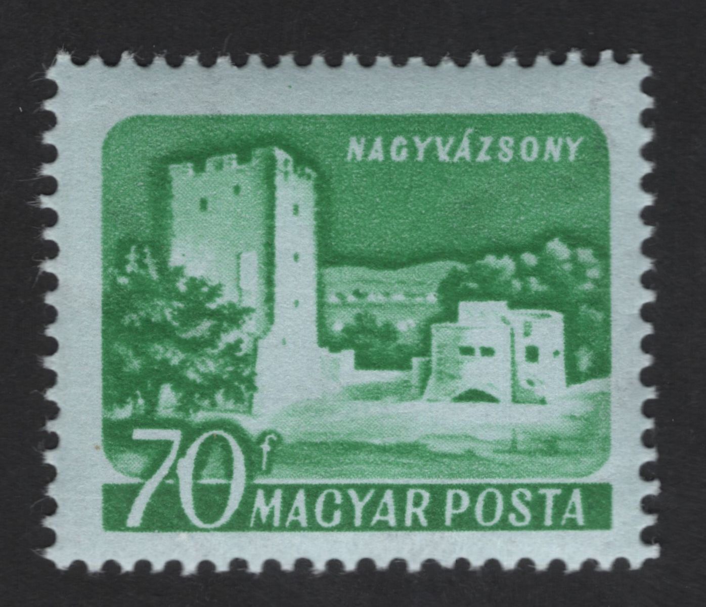 SCG13565 - Hungary 70 Fillér – Nagyvázsony Castle Definitive Stamp