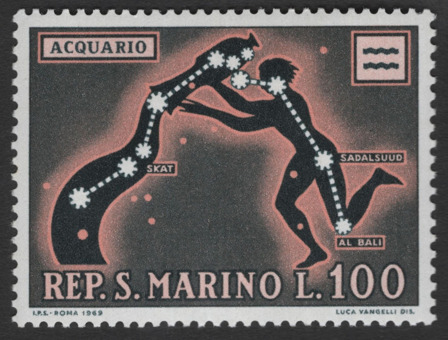 SCG11838 - San Marino 1969 Zodiac Constellations Set – Pisces, Capricorn & Aquarius