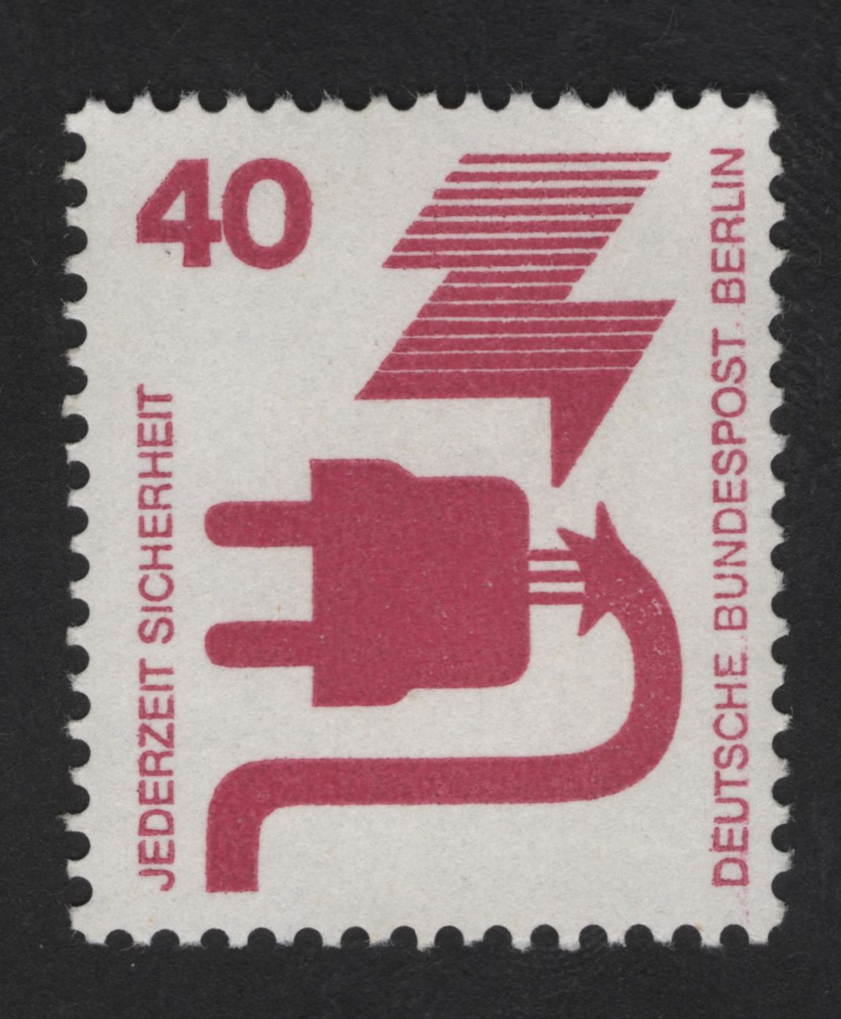SCG13596 - Germany (Berlin) 40 Pfennig “Electricity Saves Energy” – Public Awareness Issue