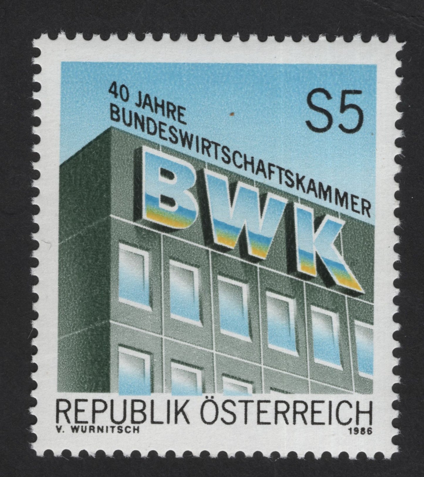 SCG13597 - Austria 1986 – 40th Anniversary of the Federal Economic Chamber (BWK)