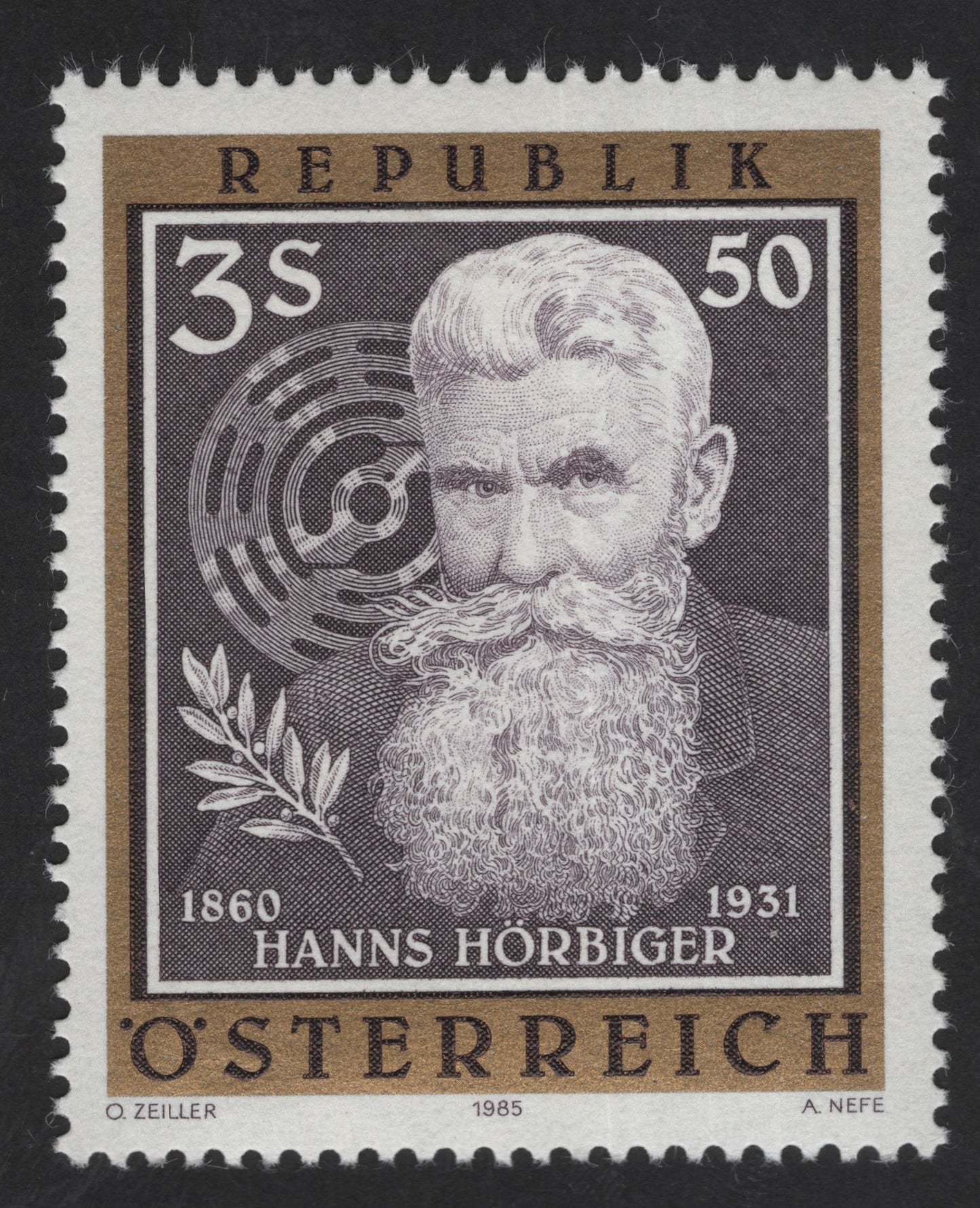 SCG13589 - Austria 1985 Hanns Hörbiger Scientist Commemorative Stamp