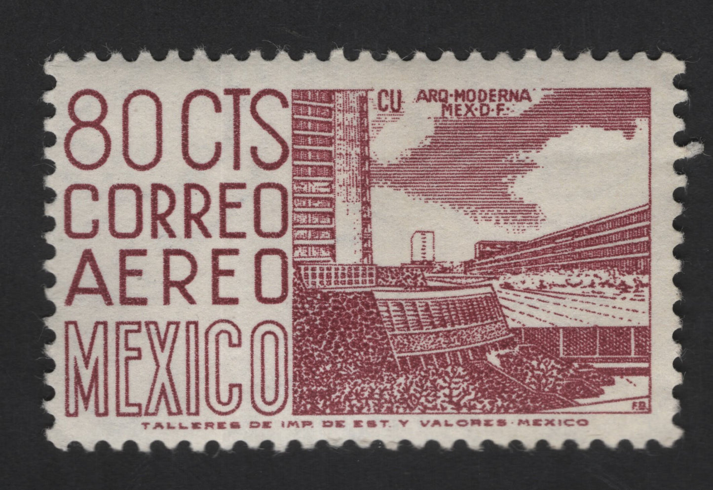 SCG13610 - Mexico 80 Centavos Airmail – Ciudad Universitaria, Mexico City