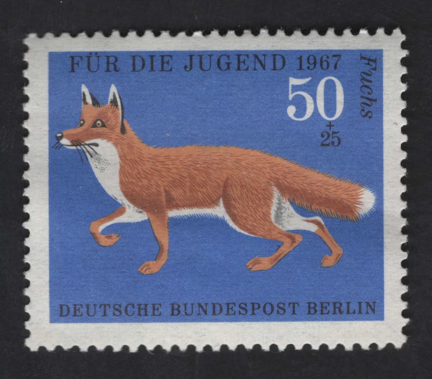 SCG13604 - West Berlin 1967 “Fox” – Für die Jugend Youth Welfare Semi-Postal Stamp