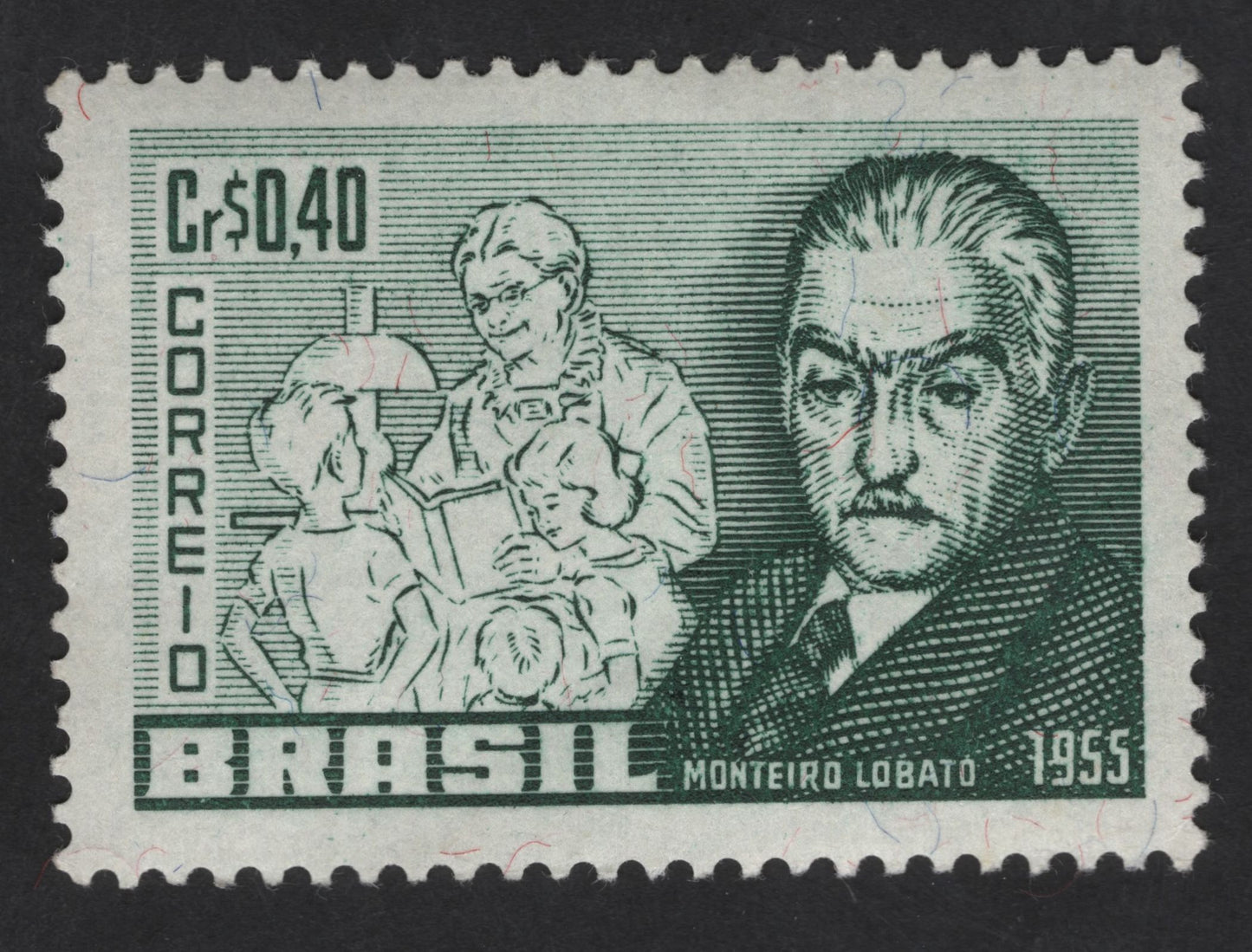 SCG13608 - Brazil 1955 Monteiro Lobato Commemorative Stamp – Cr$0.40 Literary Issue