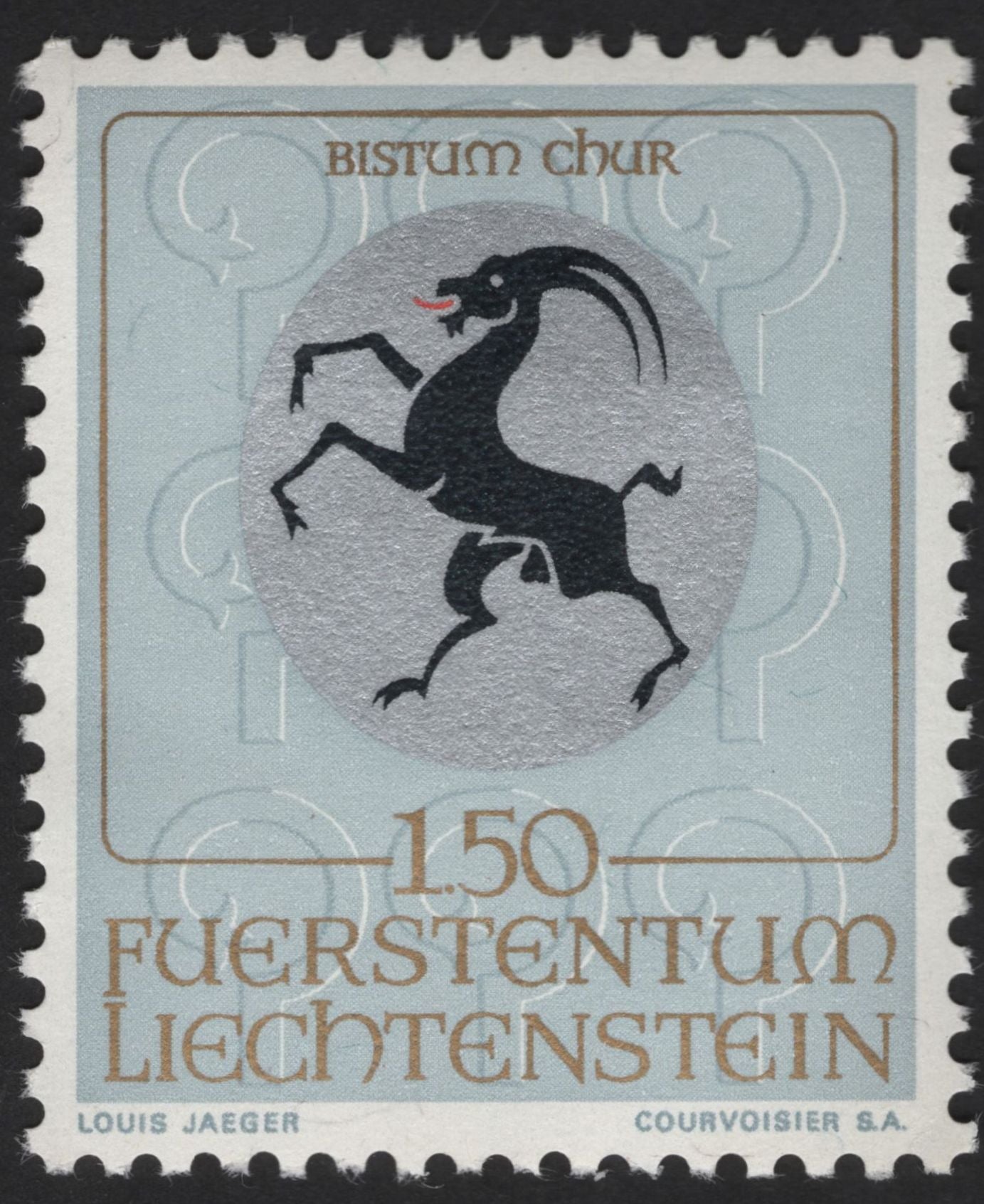 SCG13084 - Liechtenstein 1967 Chur Ecclesiastical Seals – 30 Rp, 50 Rp & 150 Rp Set