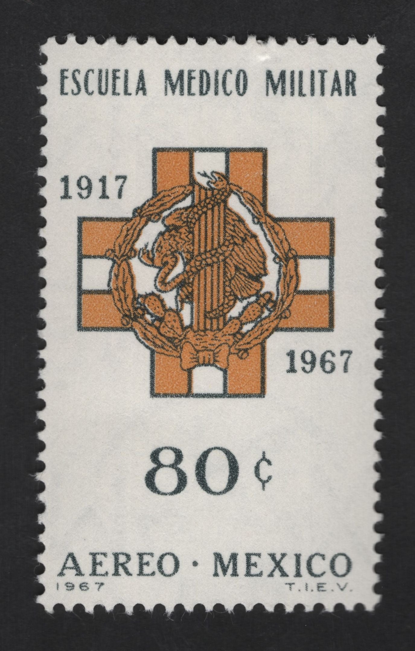 SCG13537 - Mexico 1967 – Military Medical School Golden Jubilee Airmail Stamp (80¢)