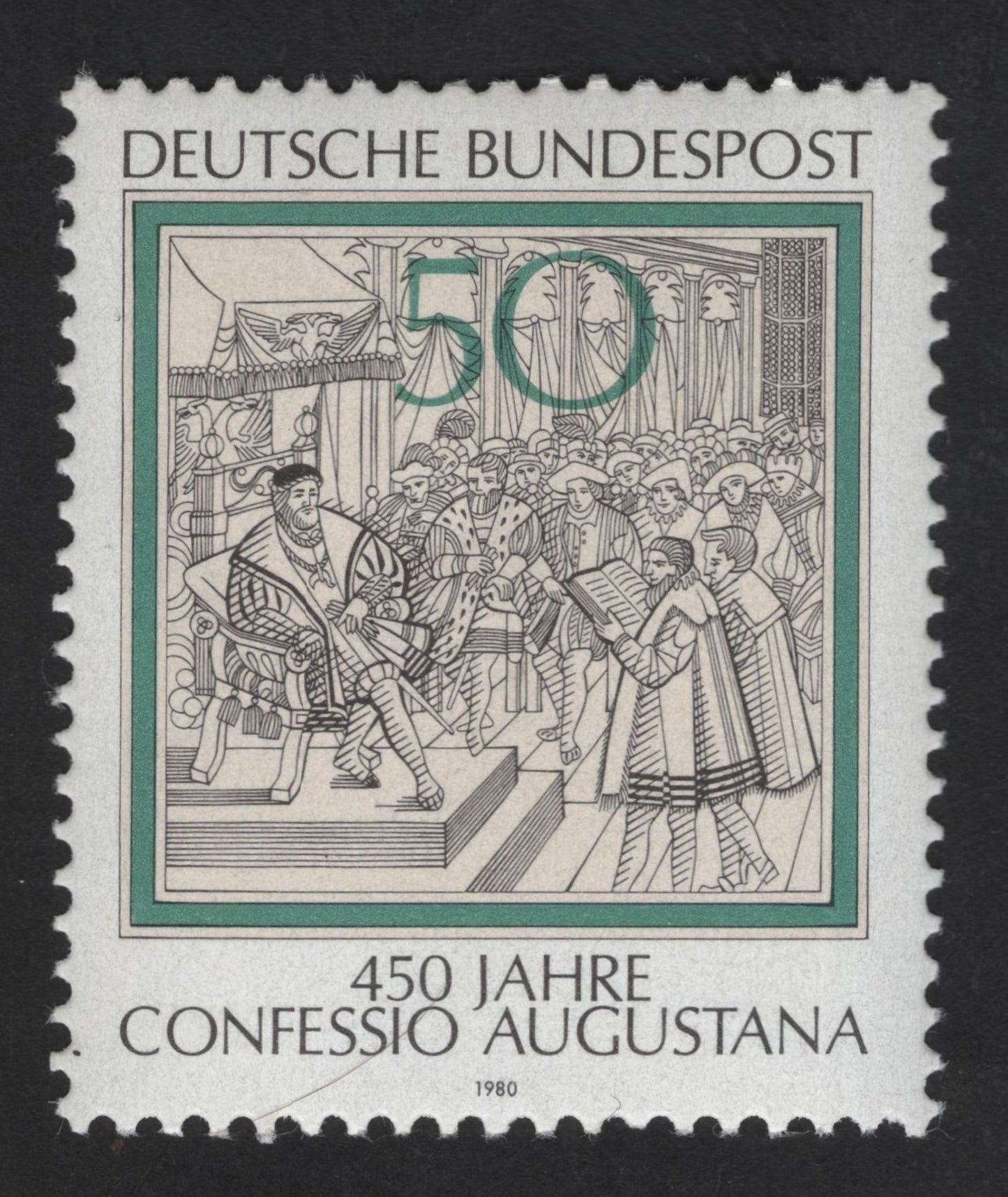 SCG13550 - 1980 – 50 Pfennig 450 Years of the Augsburg Confession Commemorative Stamp